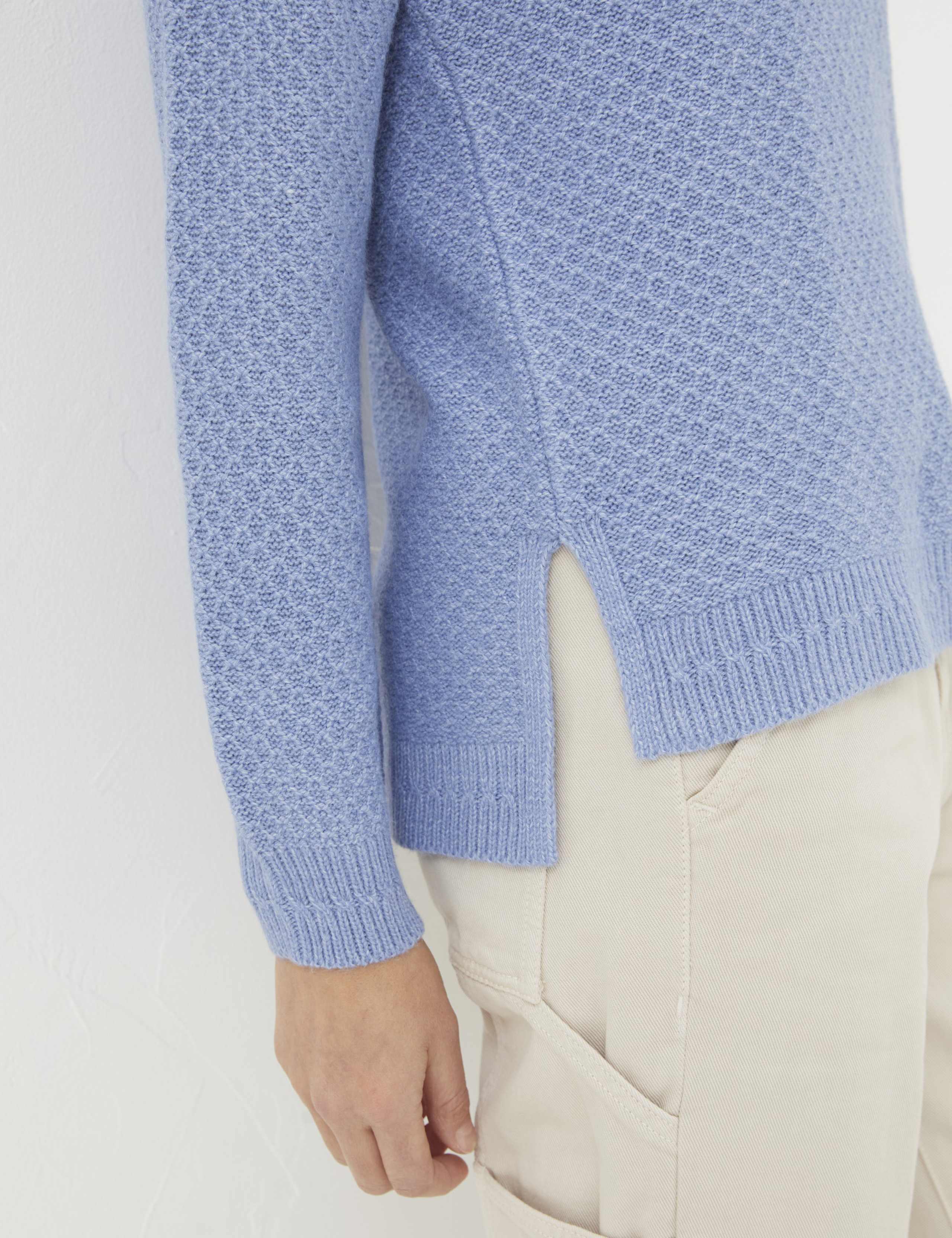 Textured Crew Neck Stepped Hem Jumper 5 of 5