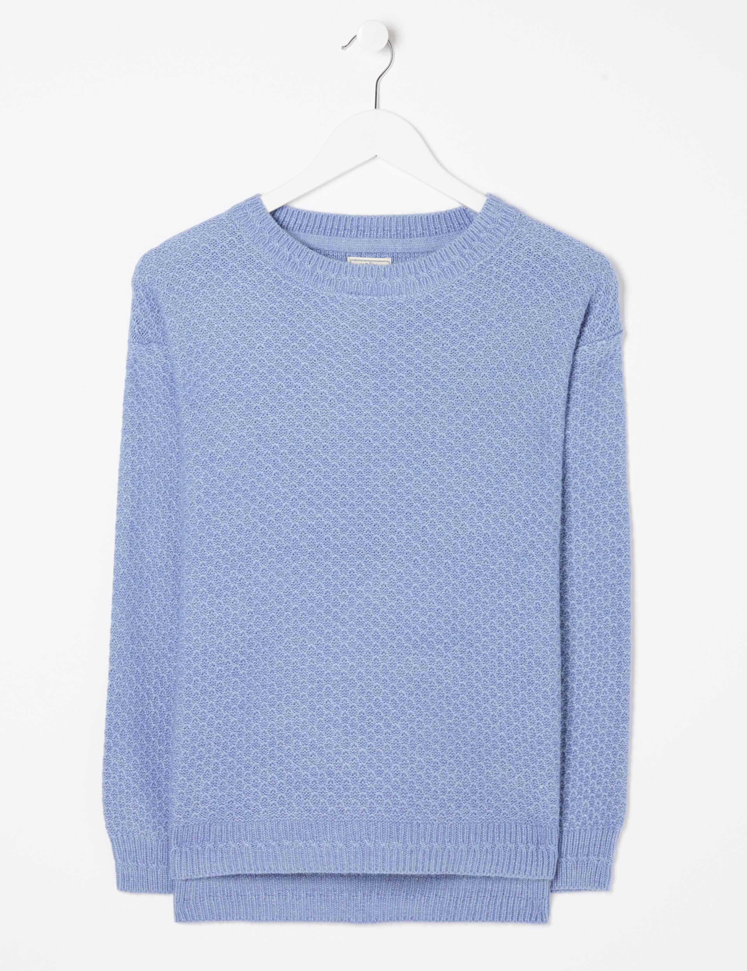 Textured Crew Neck Stepped Hem Jumper 2 of 5