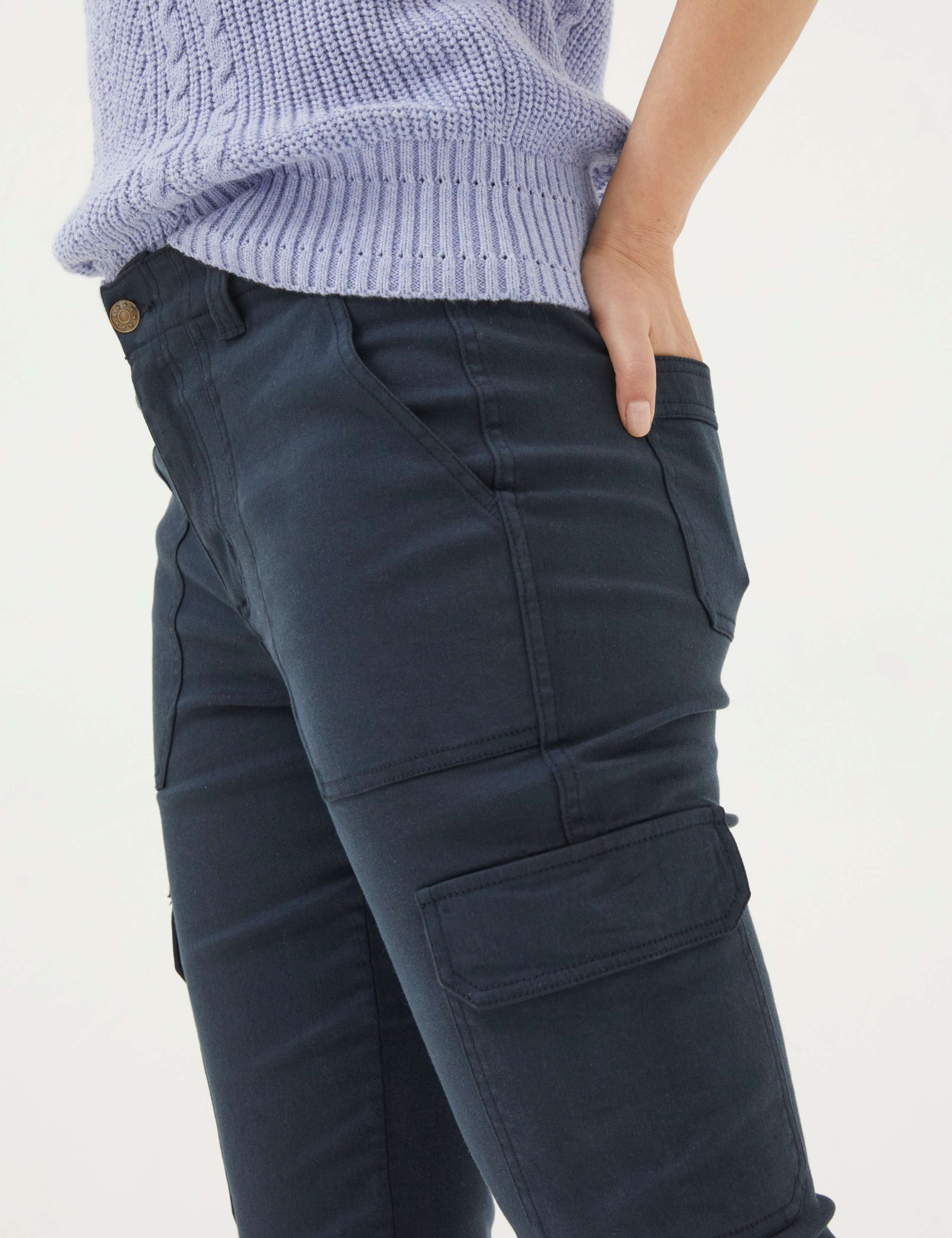 Cotton Rich Cargo Cuffed Trousers 4 of 4