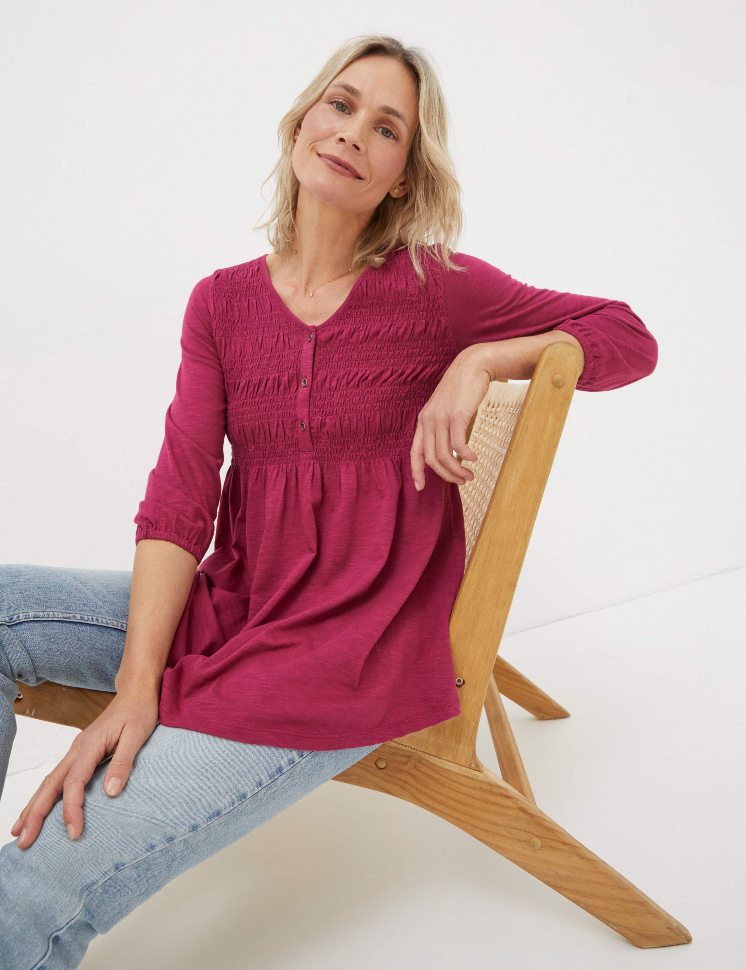 Cotton Rich V-Neck Tunic 3 of 3
