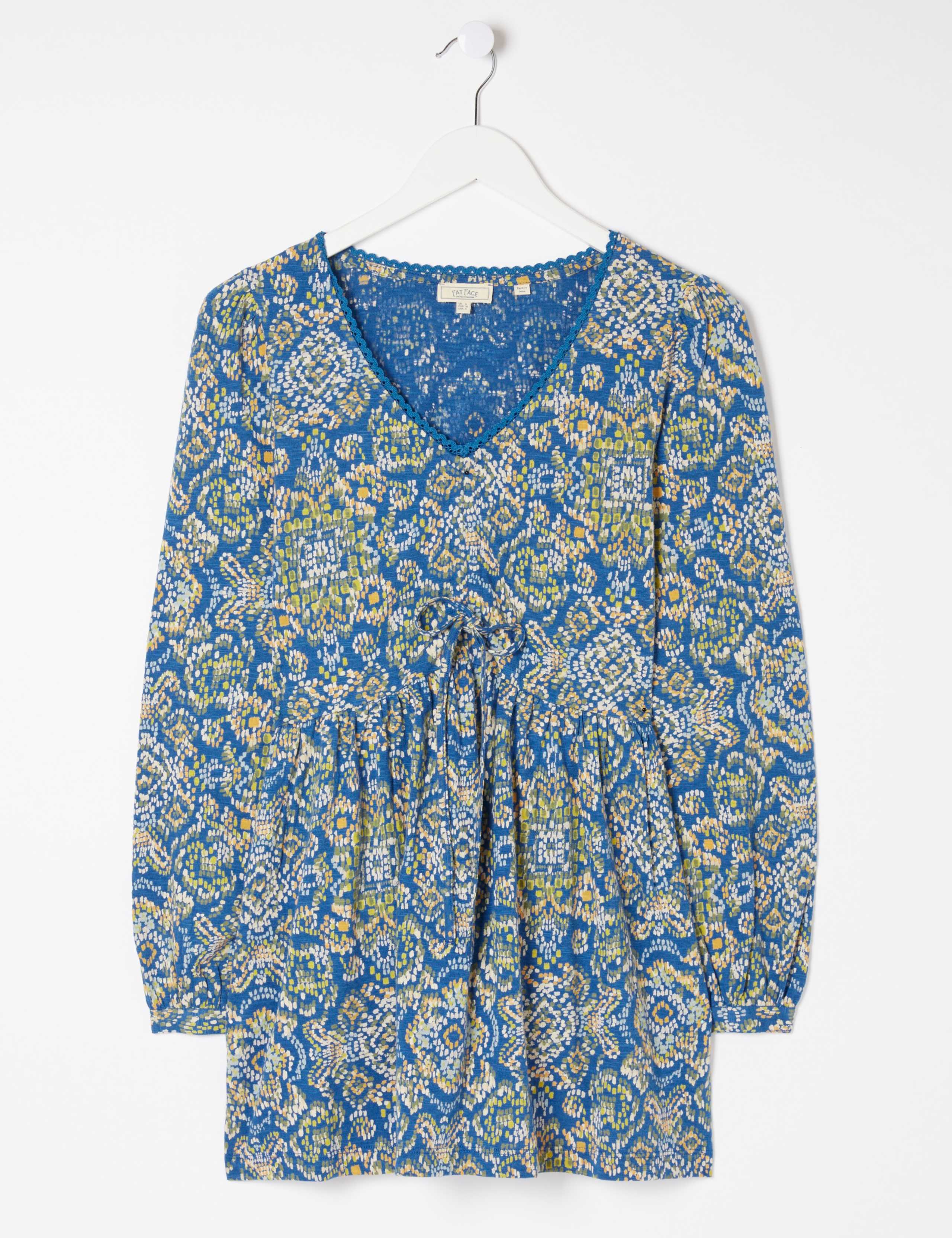 Cotton Modal Blend Printed V-Neck Tunic 2 of 4