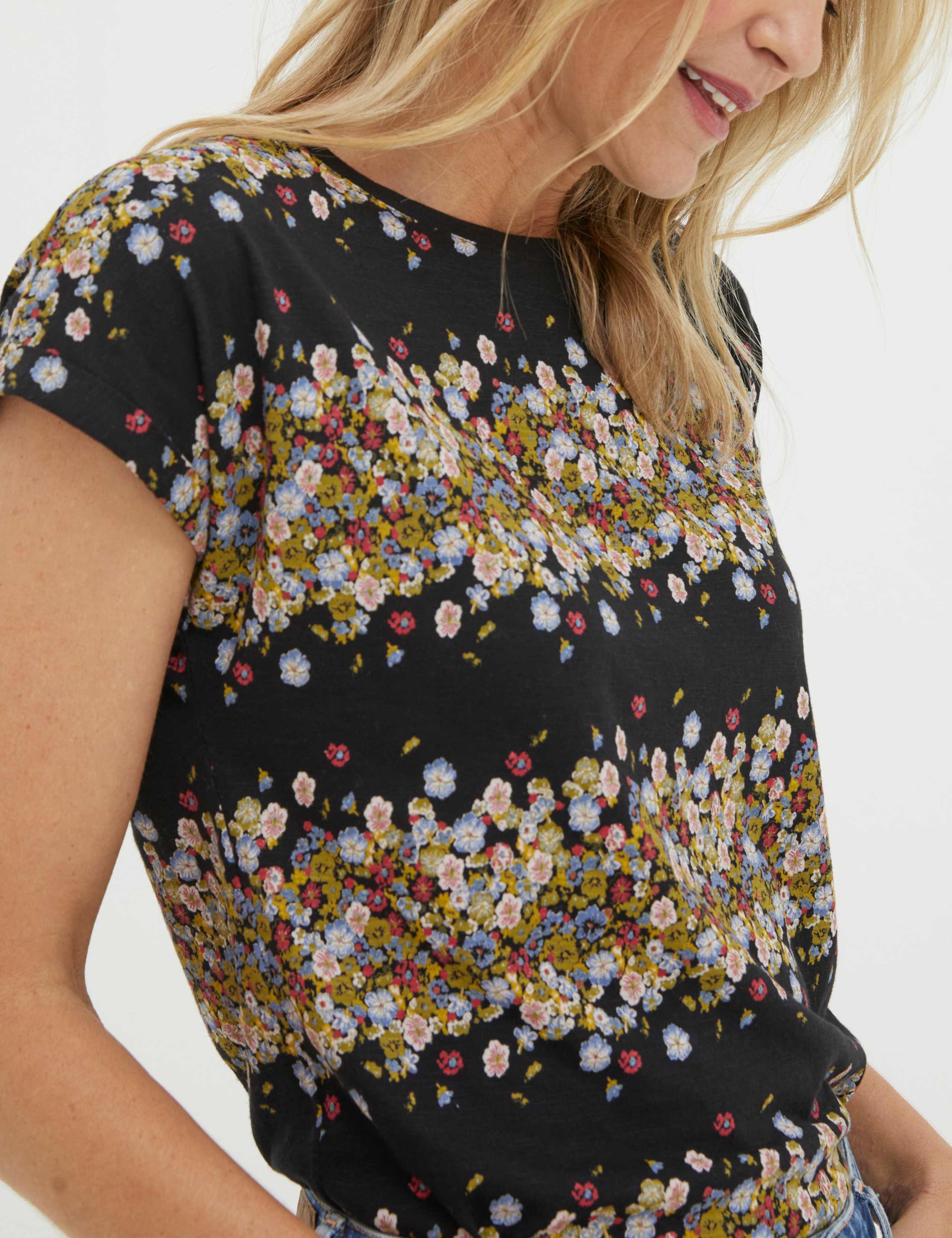Cotton Modal Blend Floral T-Shirt 4 of 5