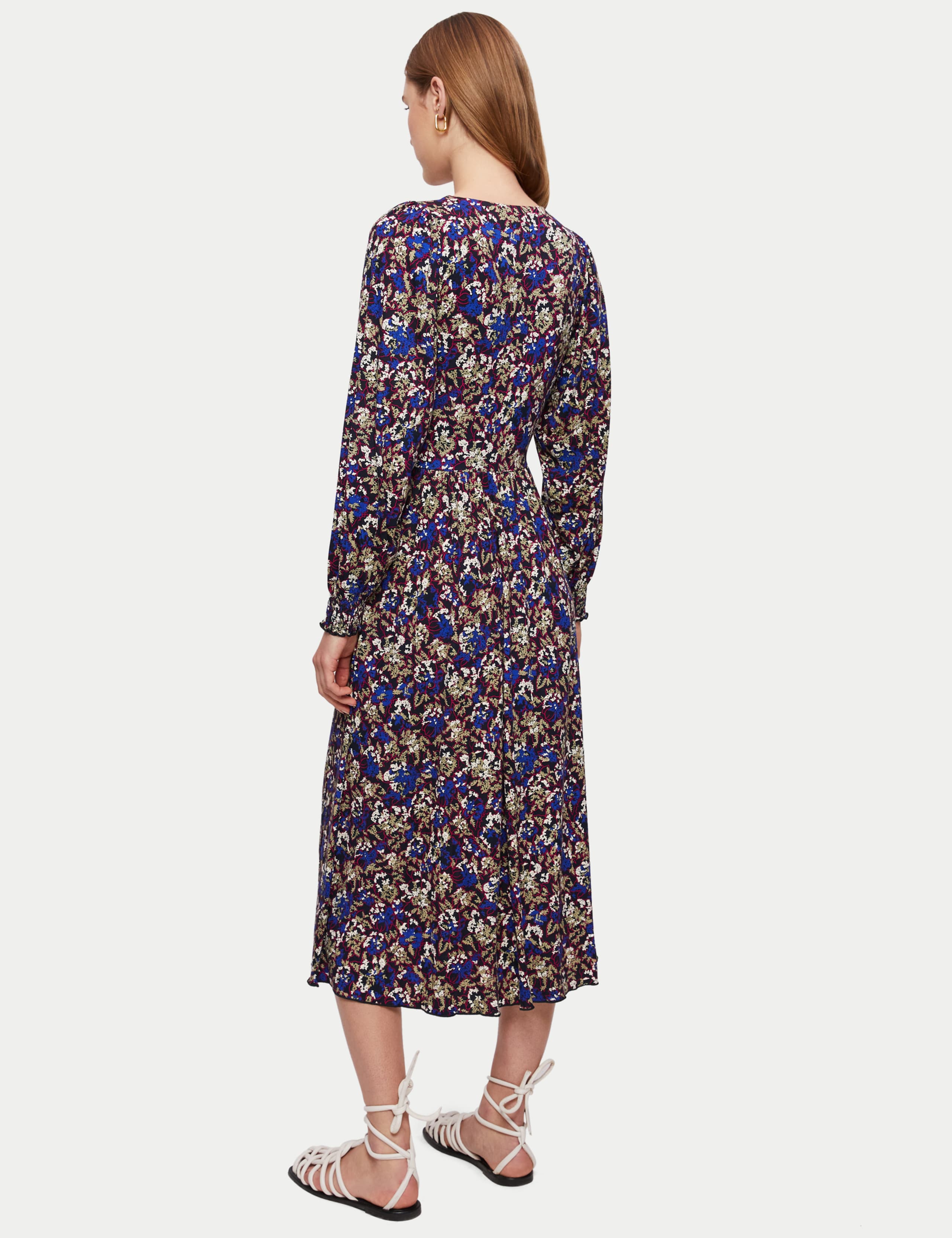 Jersey Floral Round Neck Midi Tea Dress 5 of 7