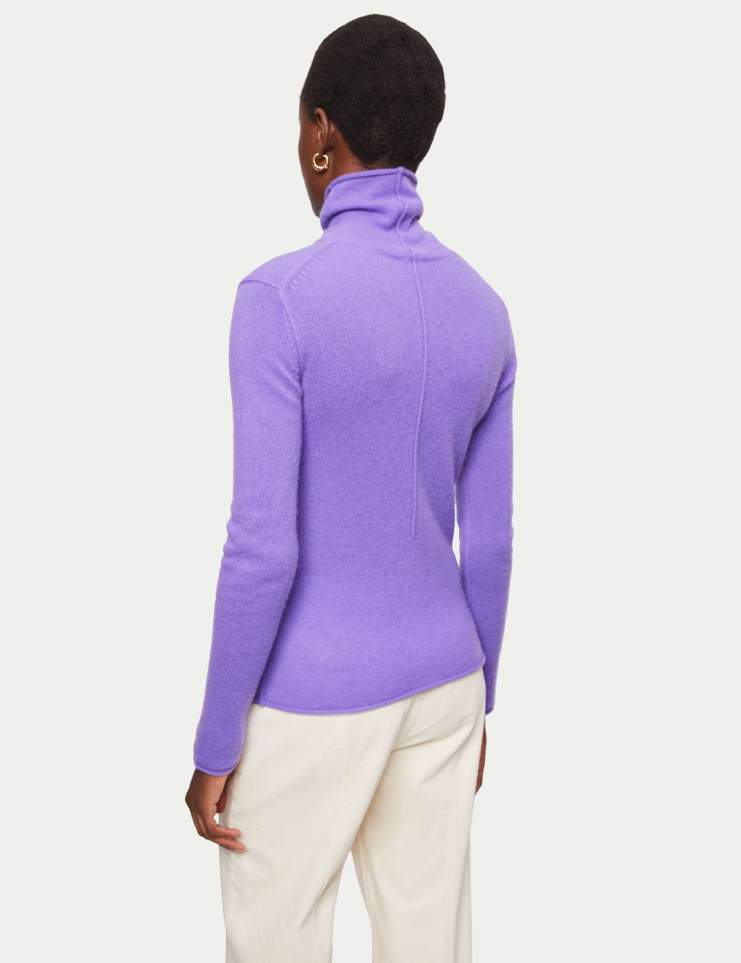 Pure Cashmere Roll Neck Fitted Jumper 5 of 5
