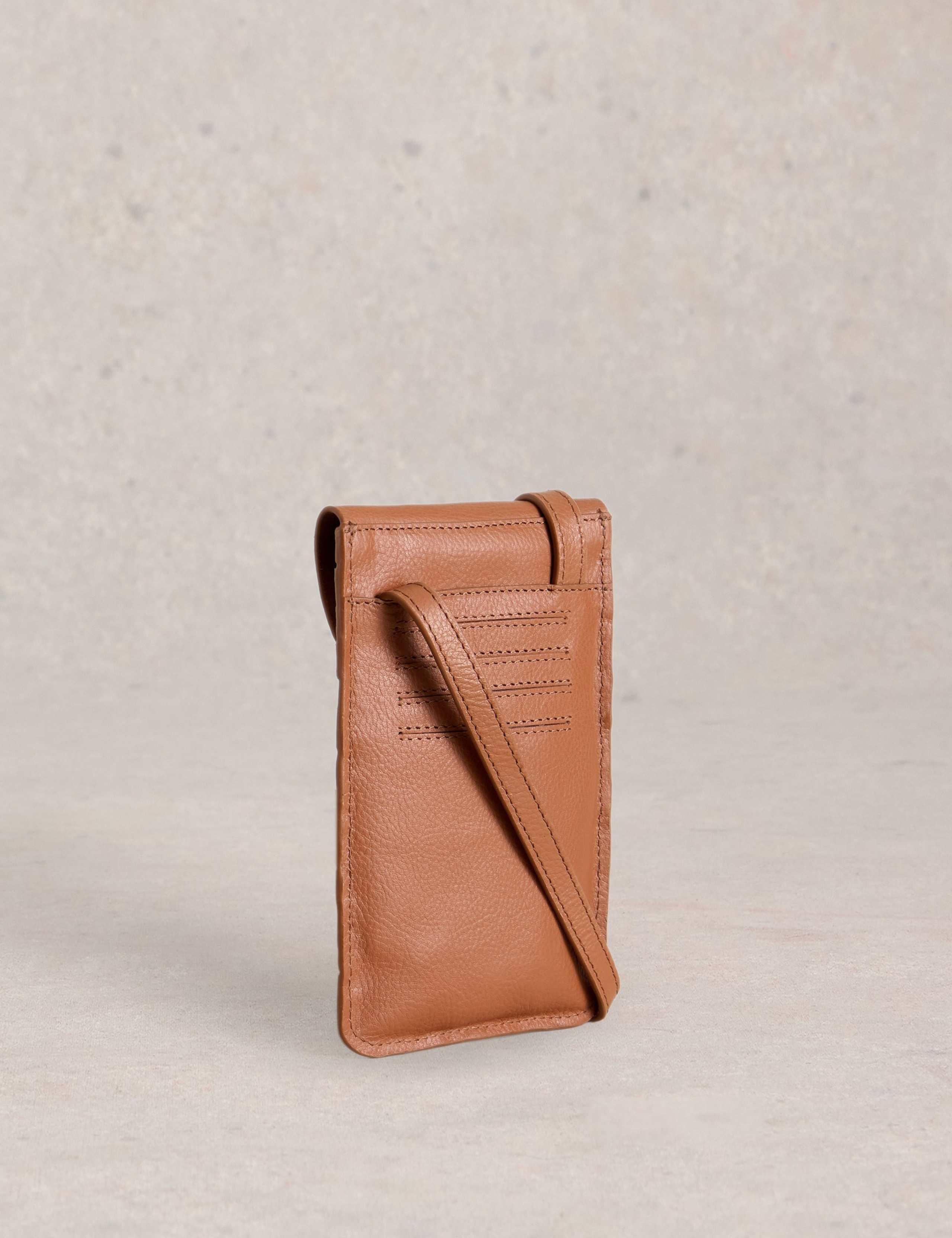 Leather Woven Cross Body Phone Bag 2 of 4