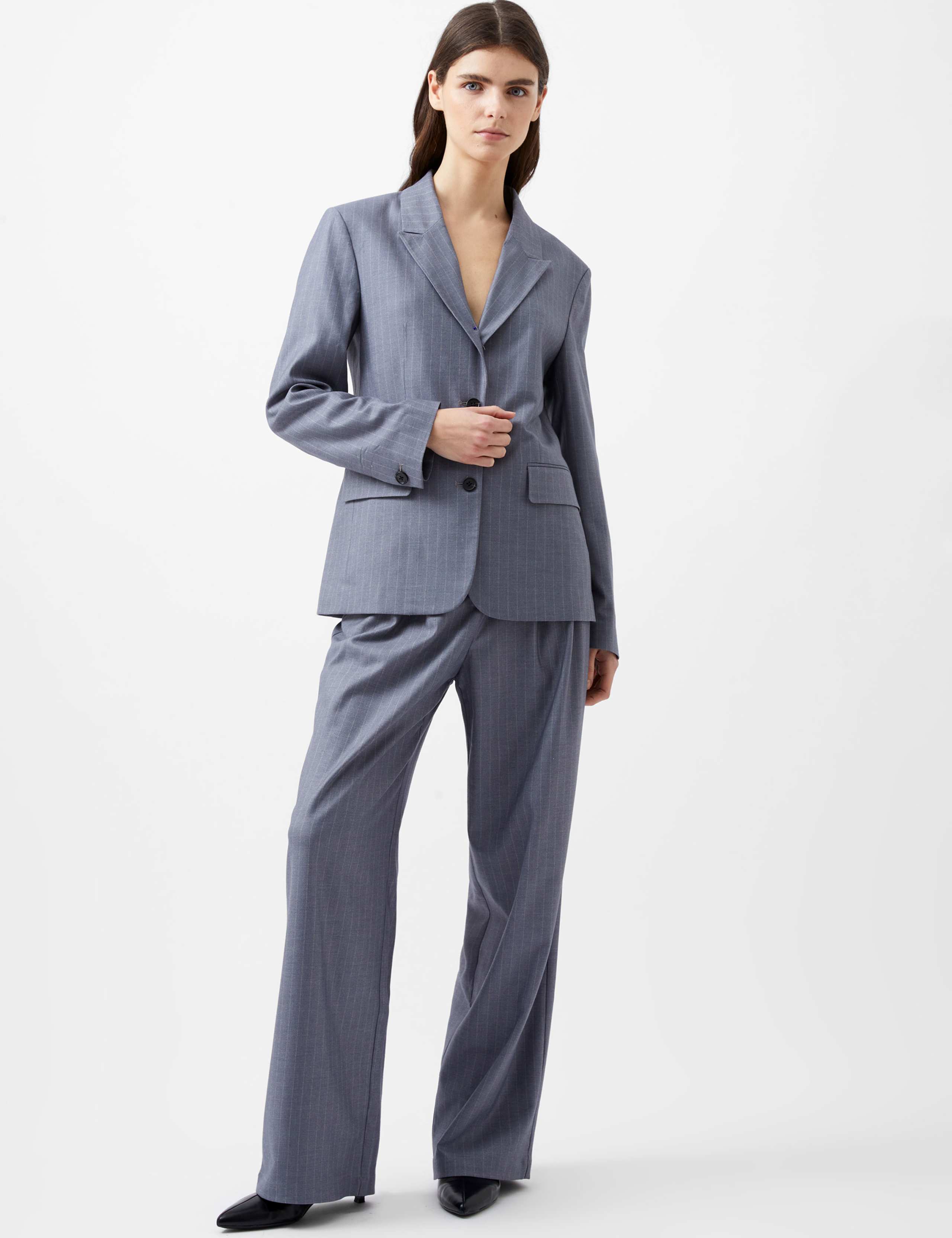 Pinstripe Single Breasted Blazer 1 of 4