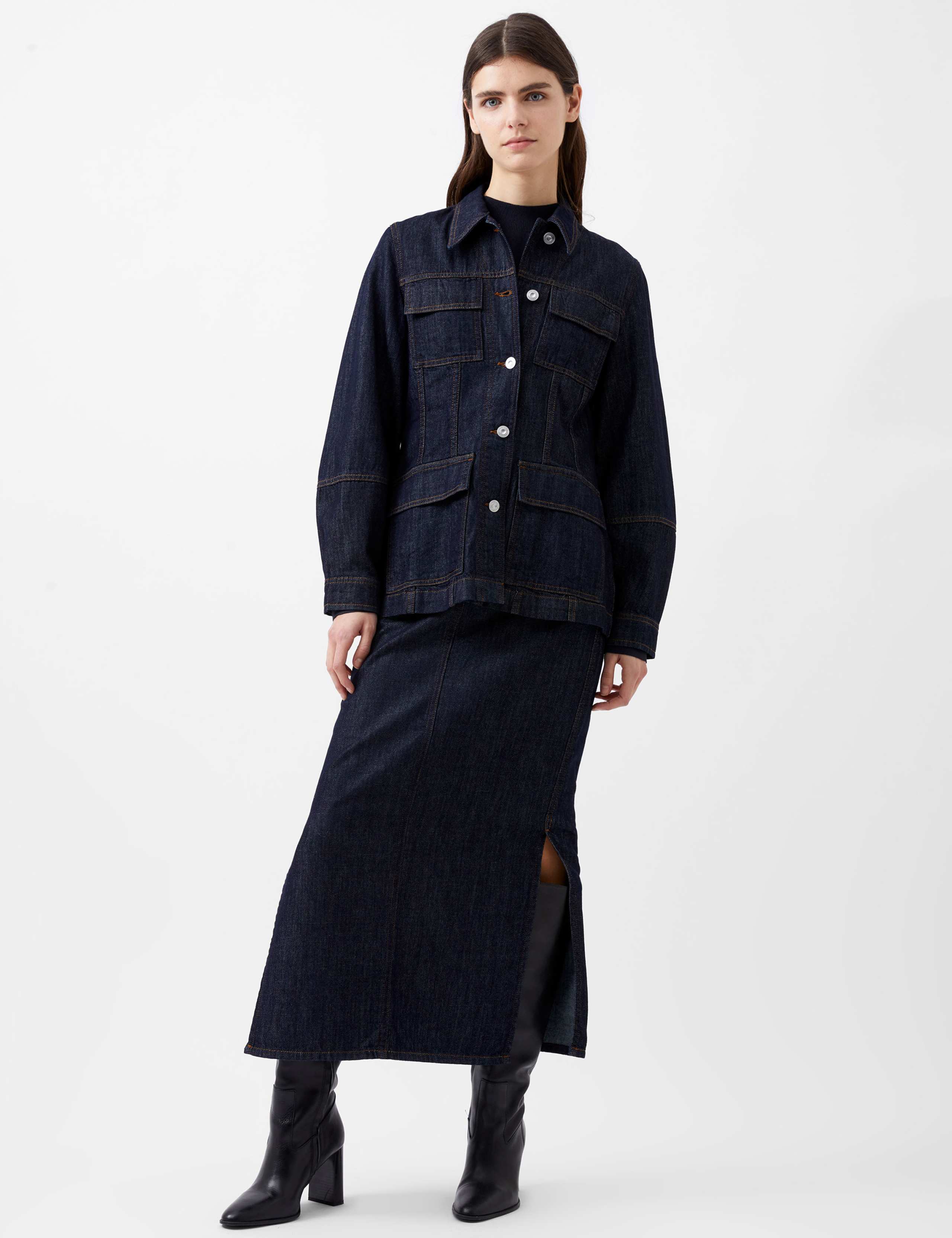 Denim Collared Jacket 3 of 4