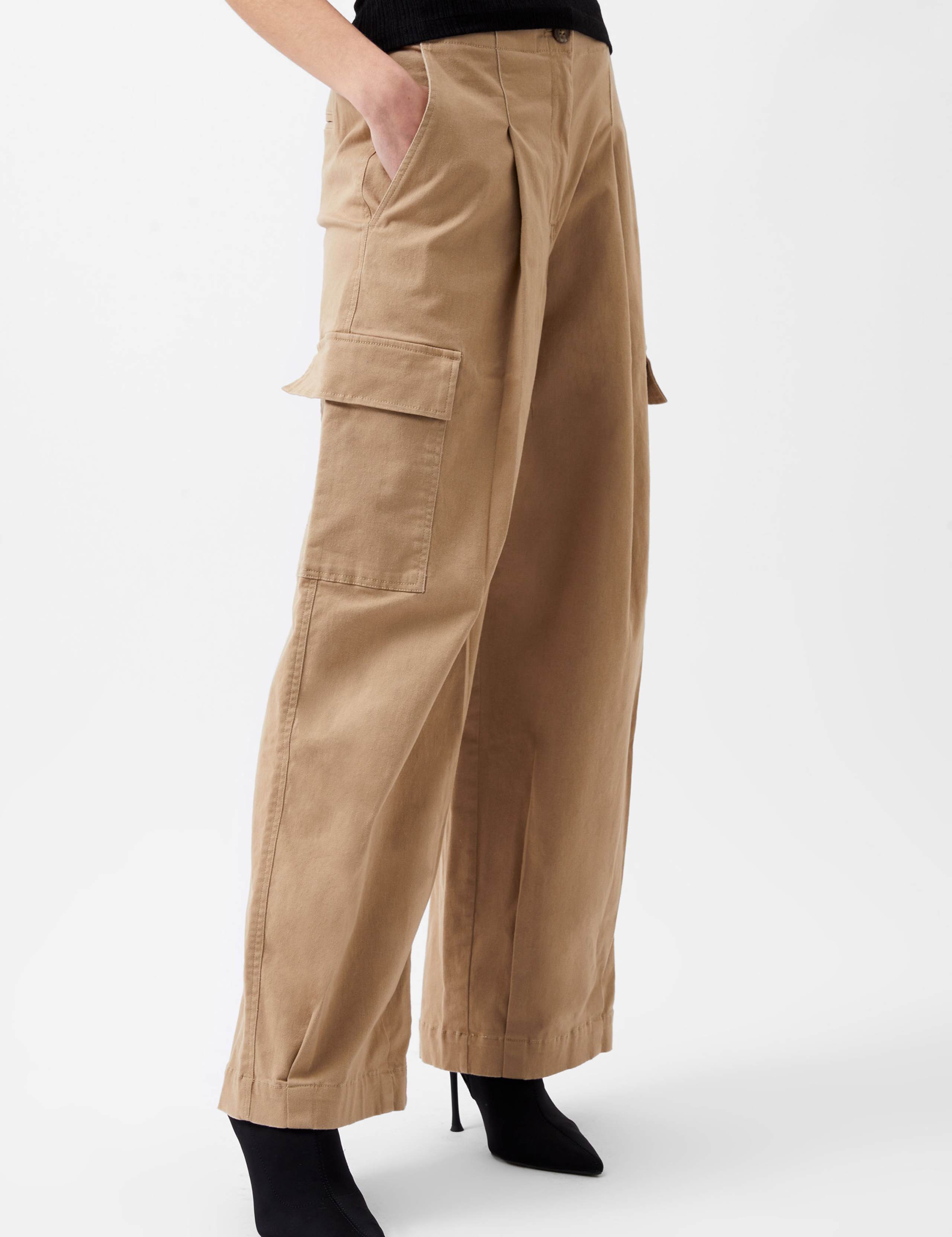 Cotton Rich Cargo Straight Leg Trousers 5 of 5