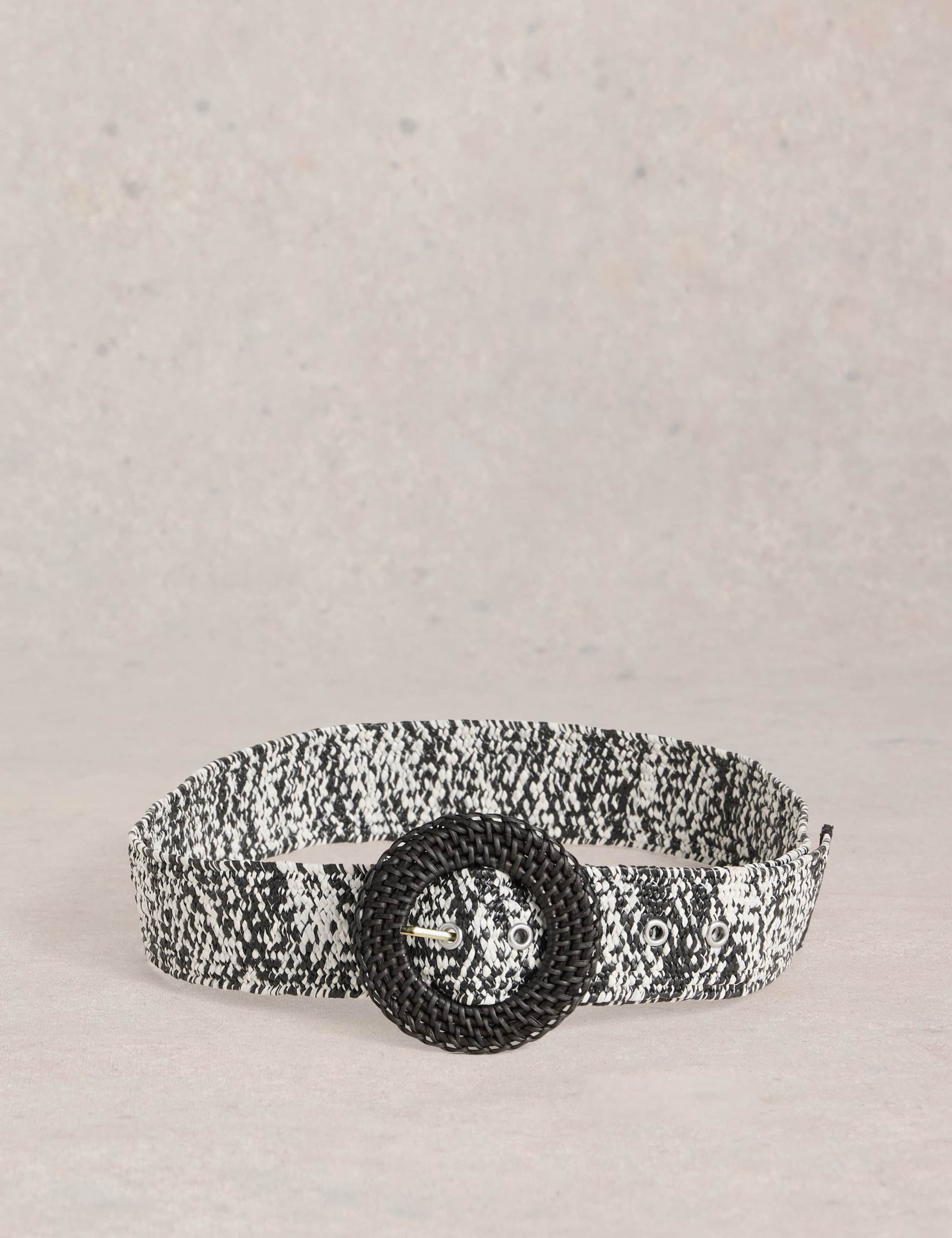 Raffia Feature Buckle Jeans Belt 2 of 3