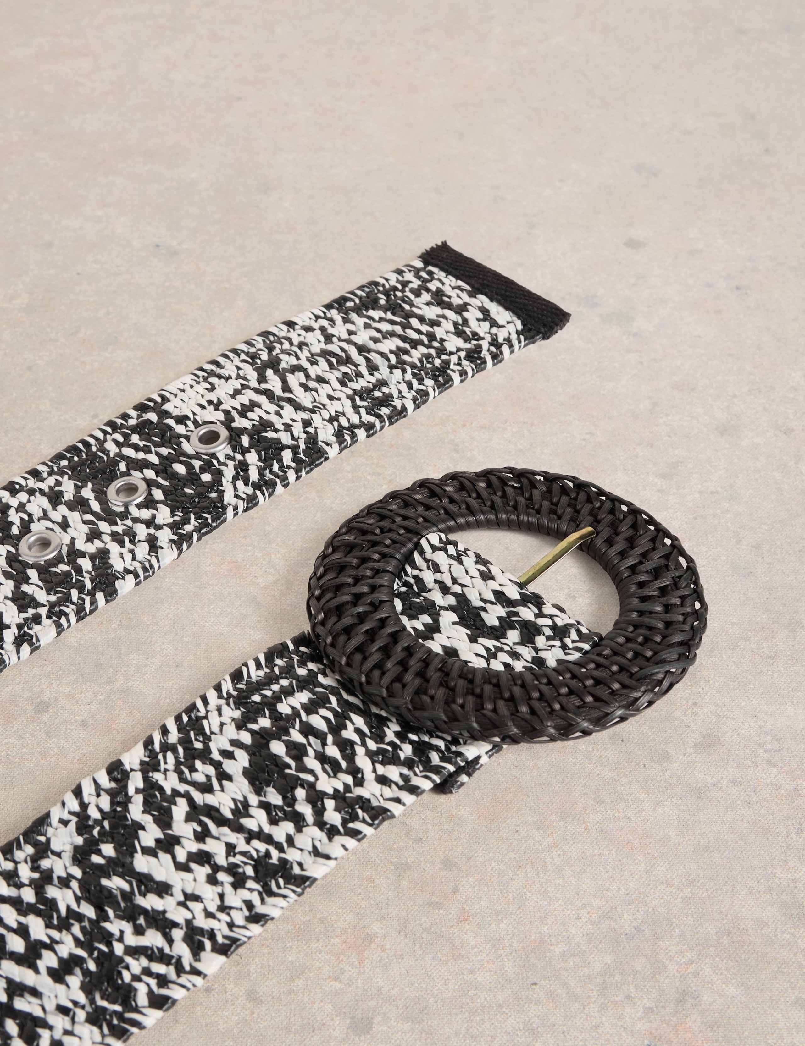 Raffia Feature Buckle Jeans Belt 3 of 3