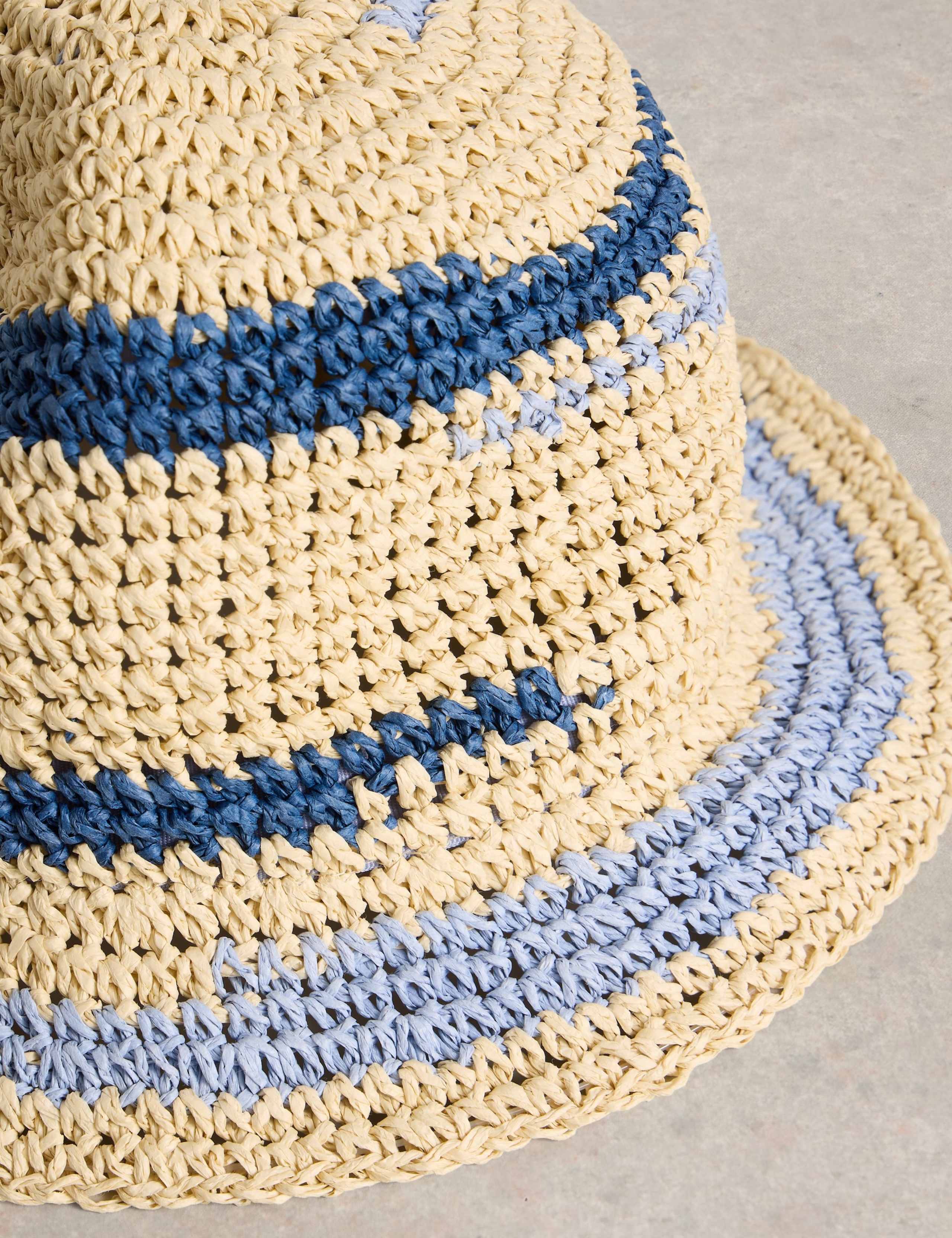 Straw Striped Bucket Hat 2 of 2