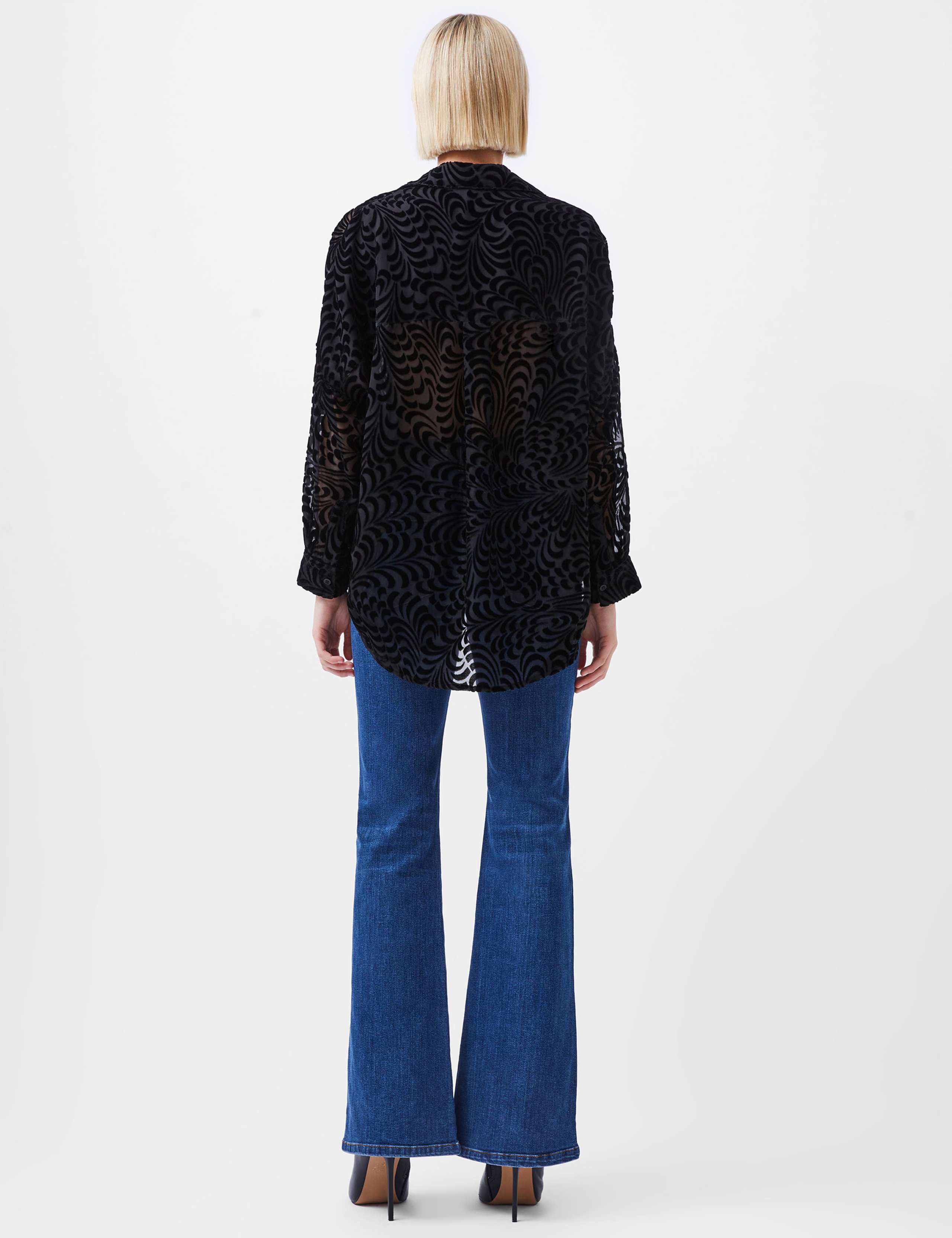 Geometric V-Neck Blouse 3 of 4