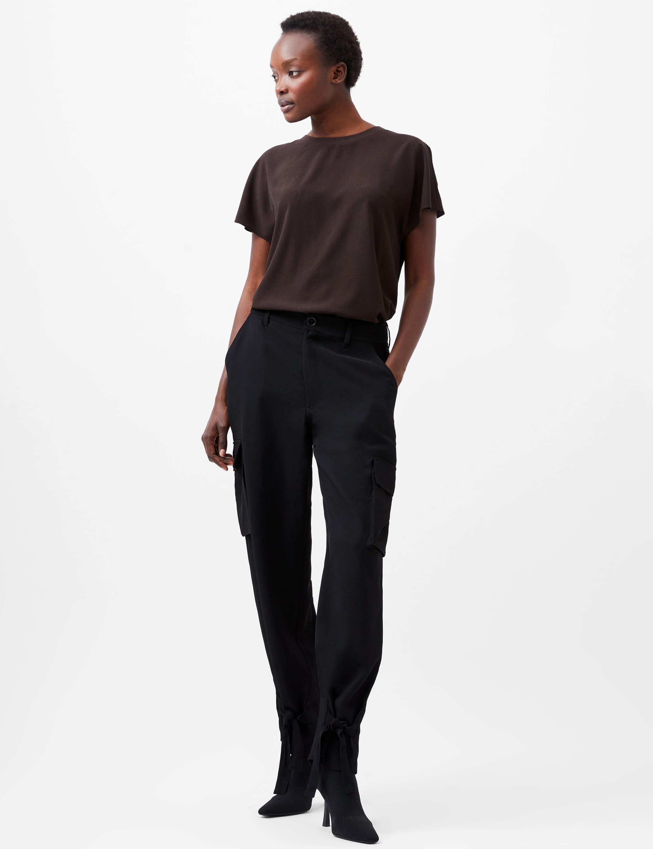 Crepe Crew Neck Top 3 of 4
