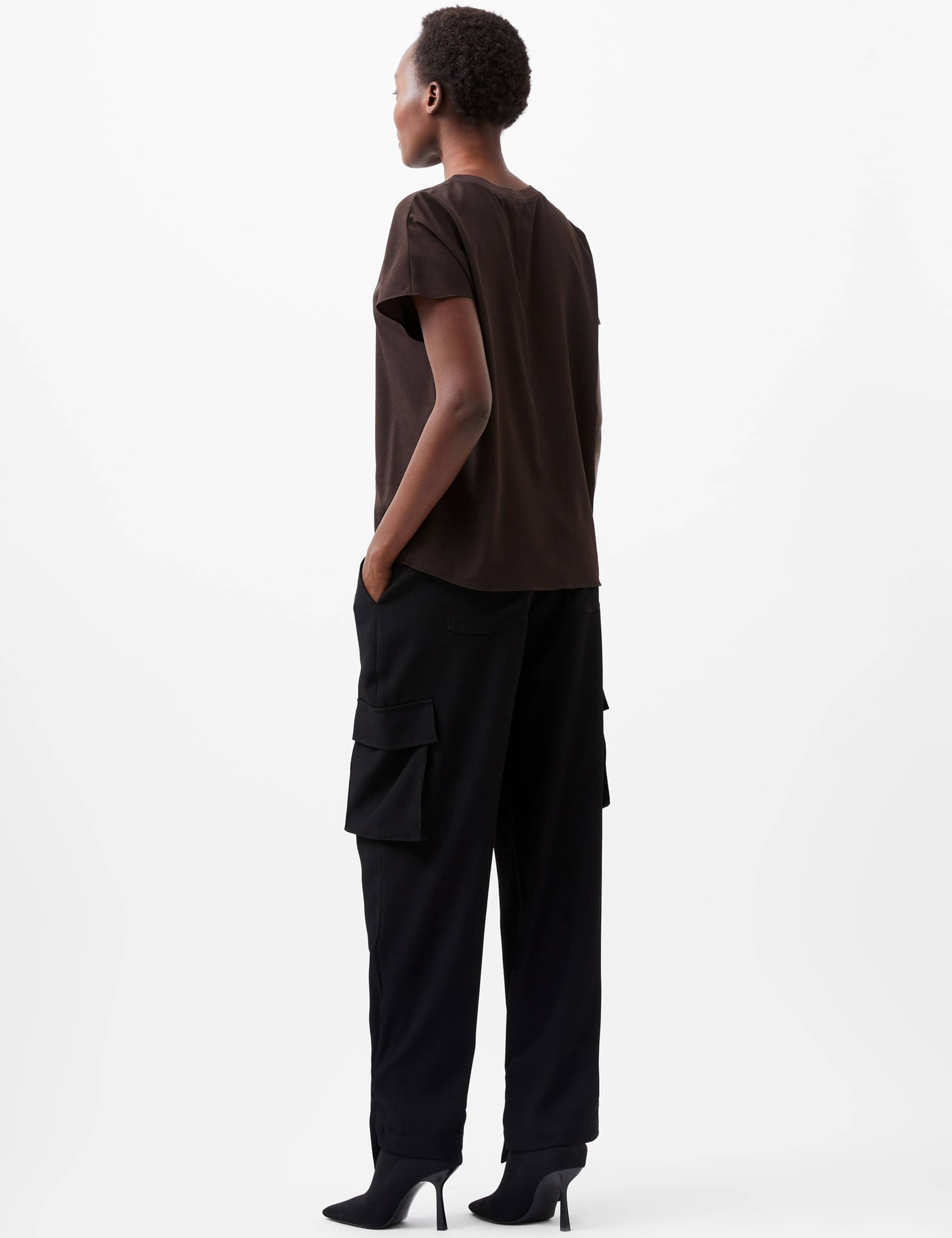 Crepe Crew Neck Top 4 of 4
