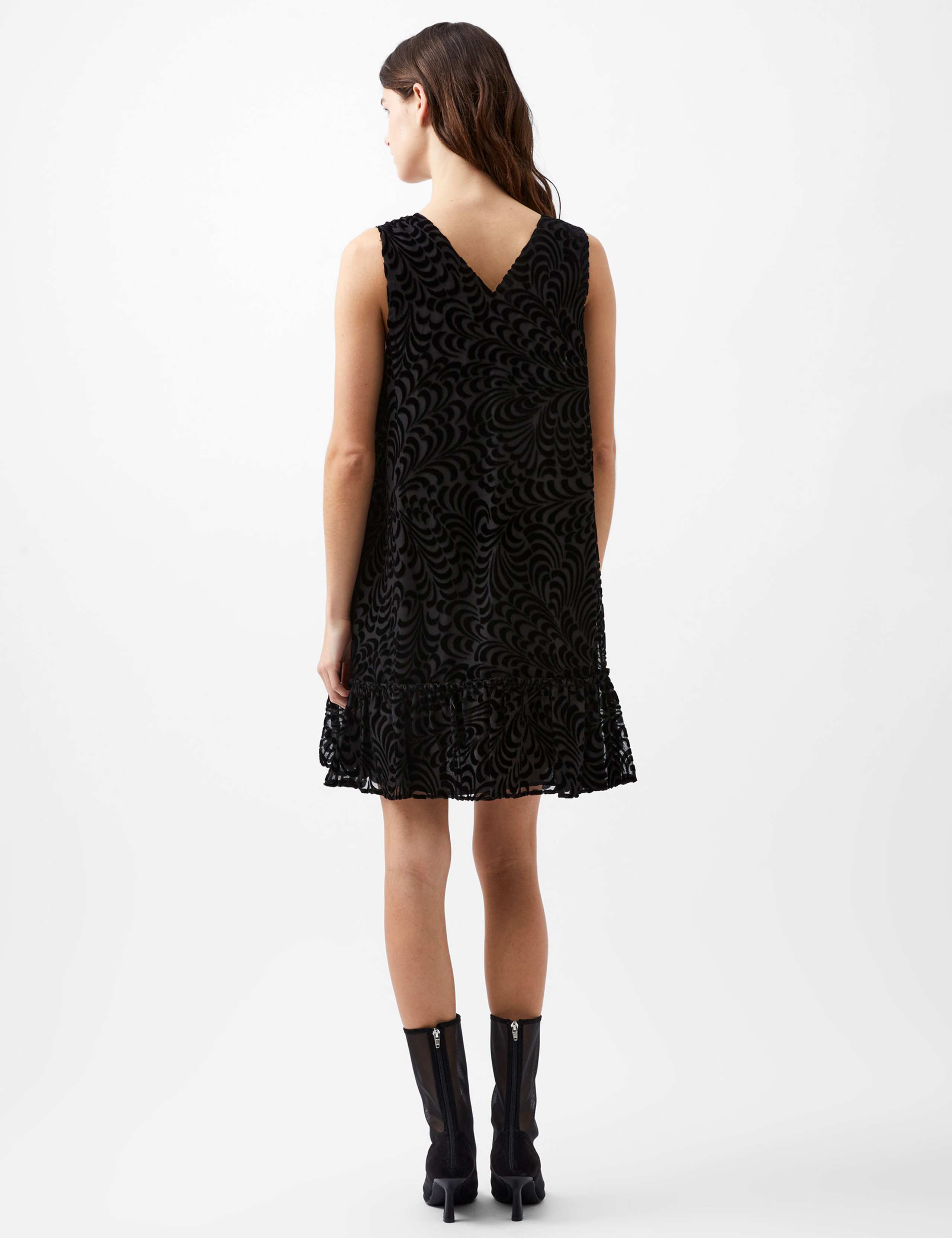 Floral V-Neck Mini Swing Dress 4 of 4