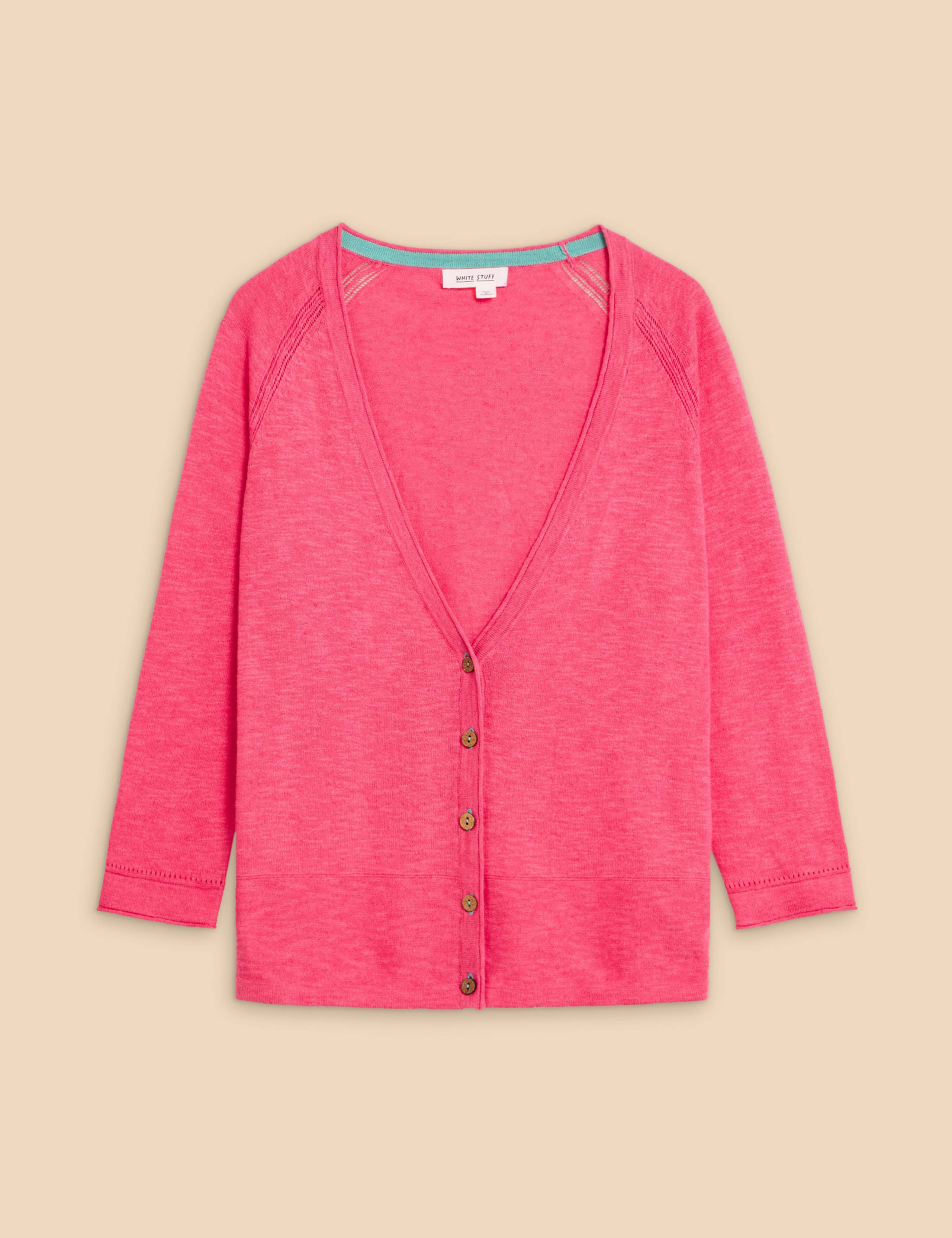 Pure Cotton V-Neck Button-Through Cardigan 2 of 6