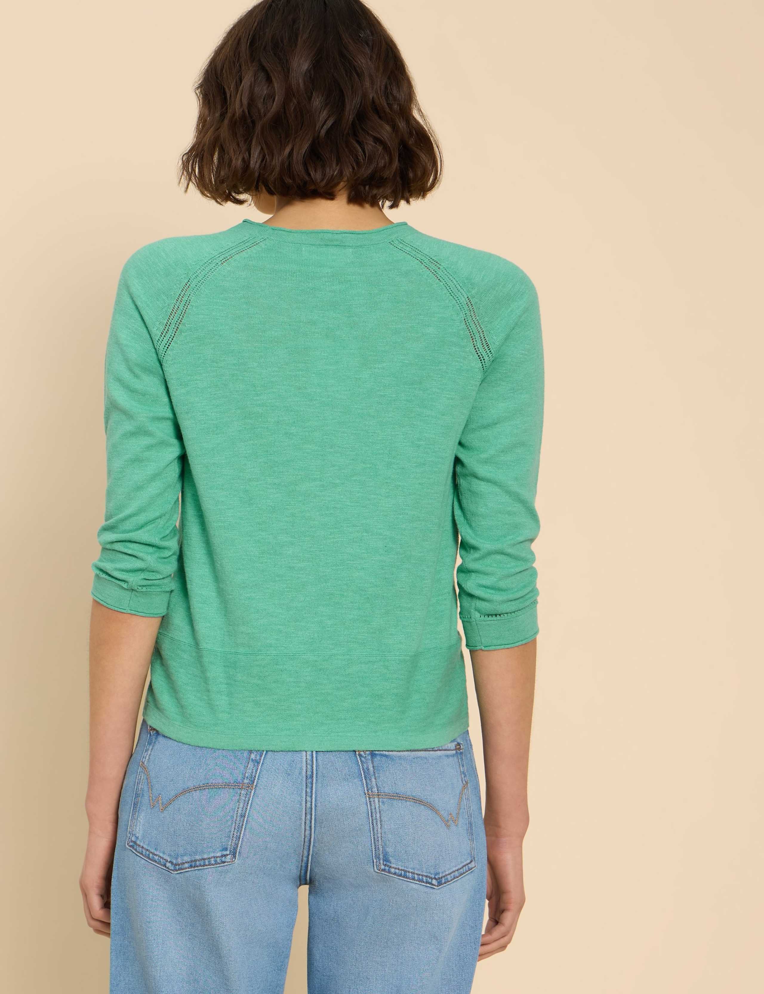 Pure Cotton V-Neck Button-Through Cardigan 3 of 5