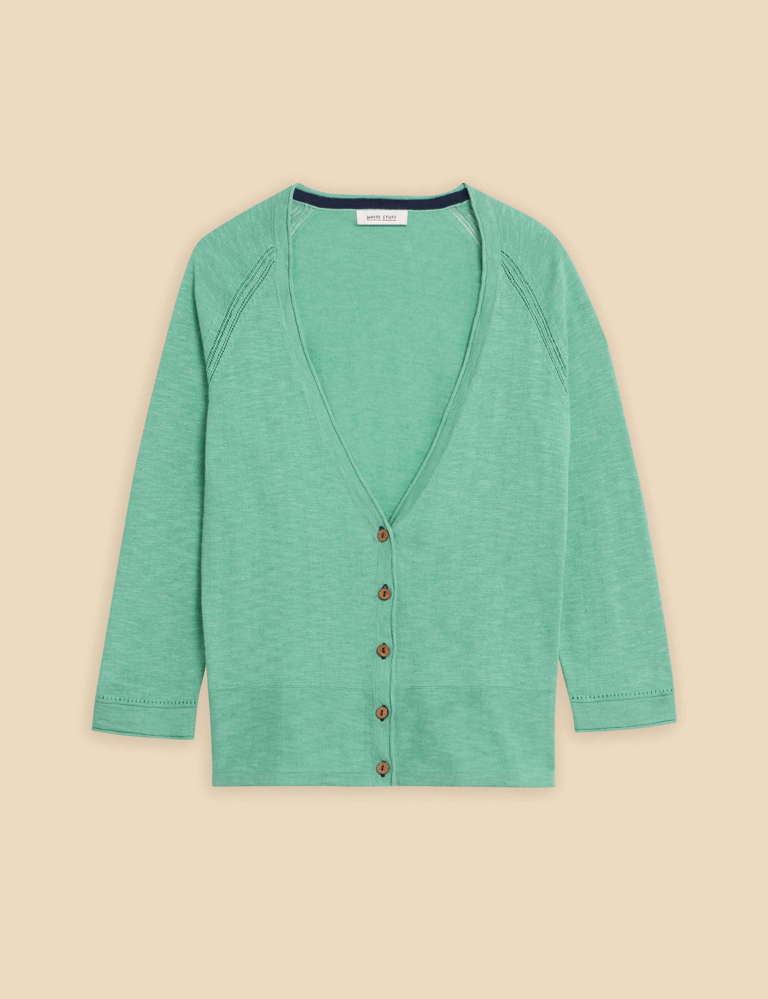 Pure Cotton V-Neck Button-Through Cardigan 2 of 5