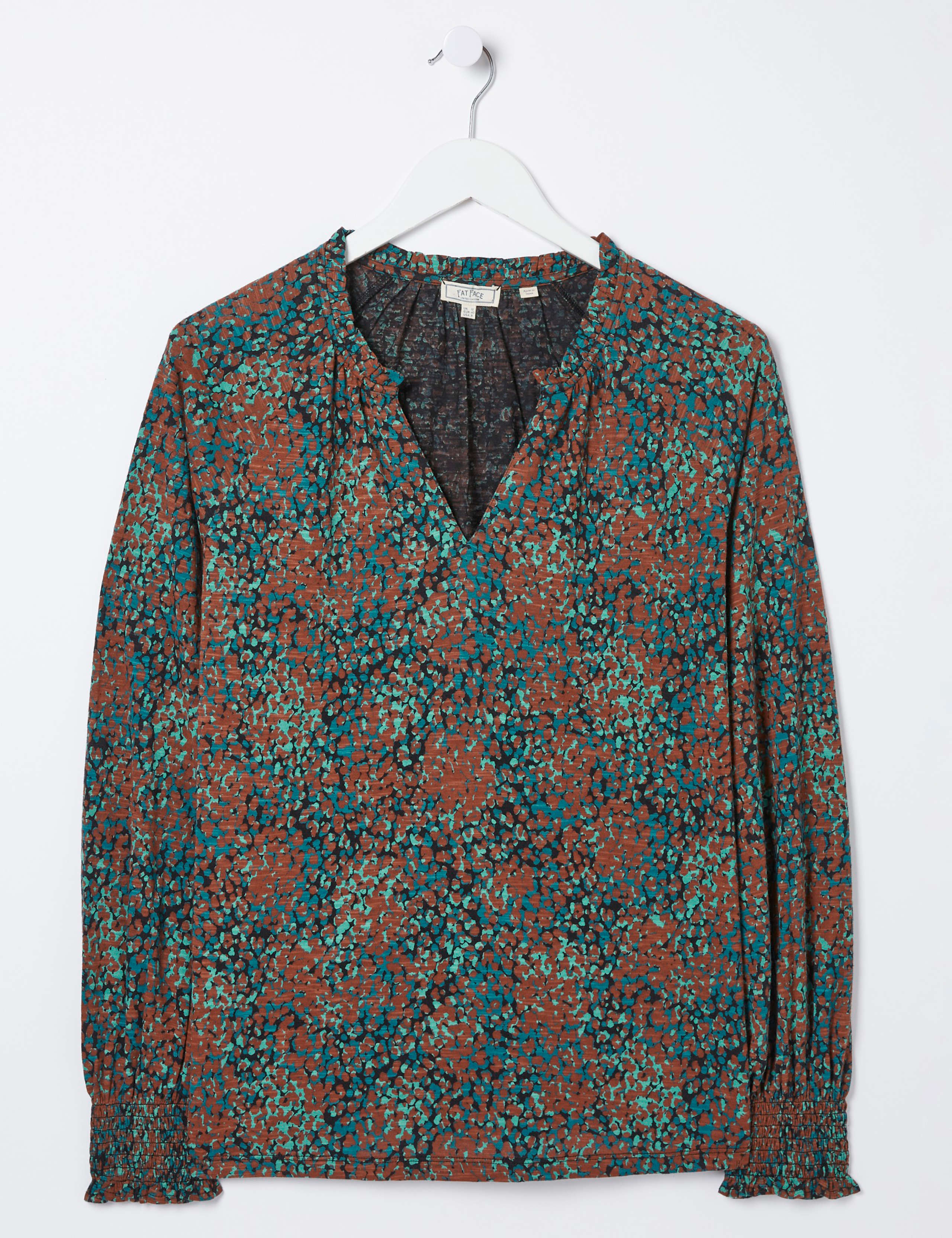 Cotton Modal Blend Printed Textured Top 2 of 4