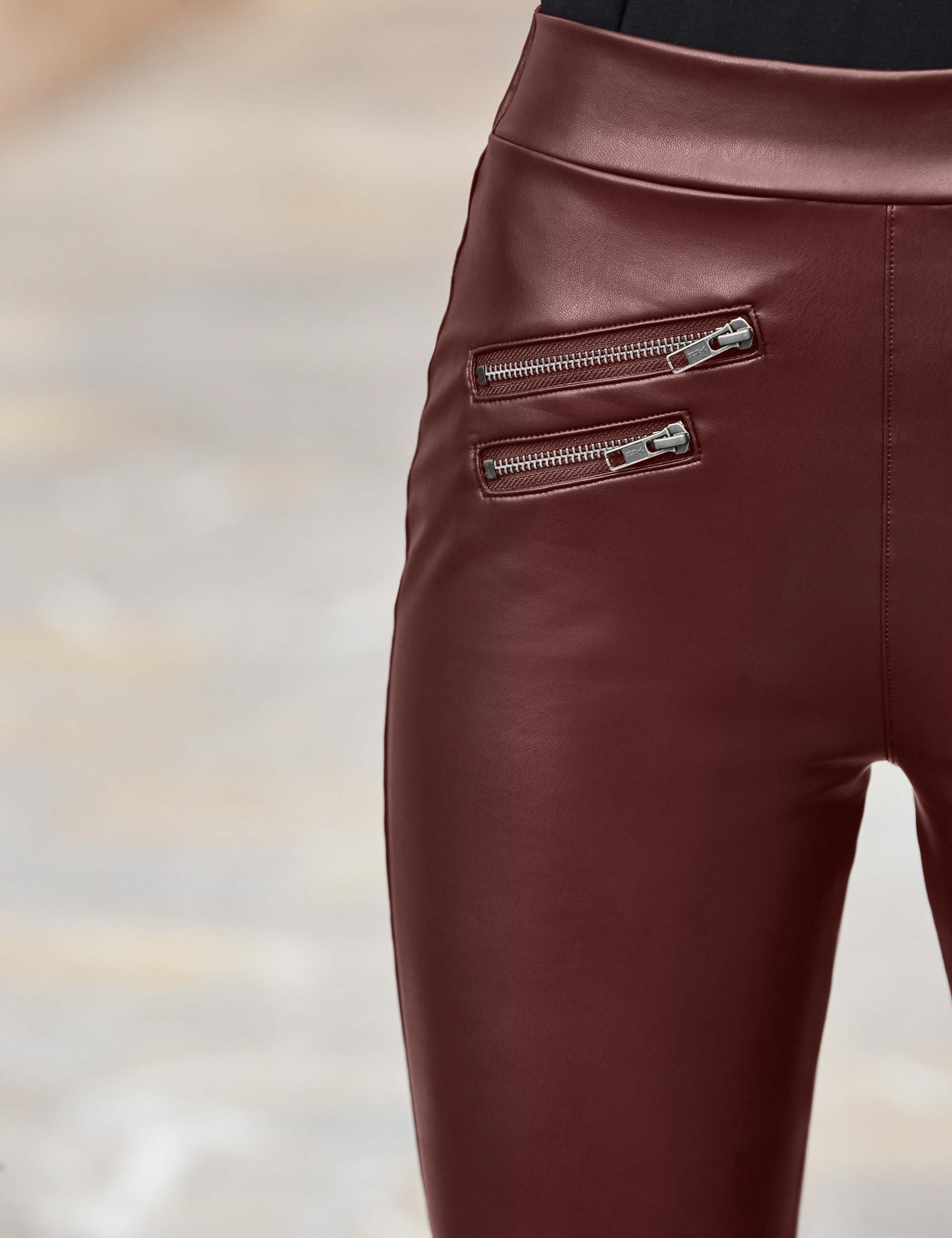 Leather Look High Waisted Leggings 4 of 6