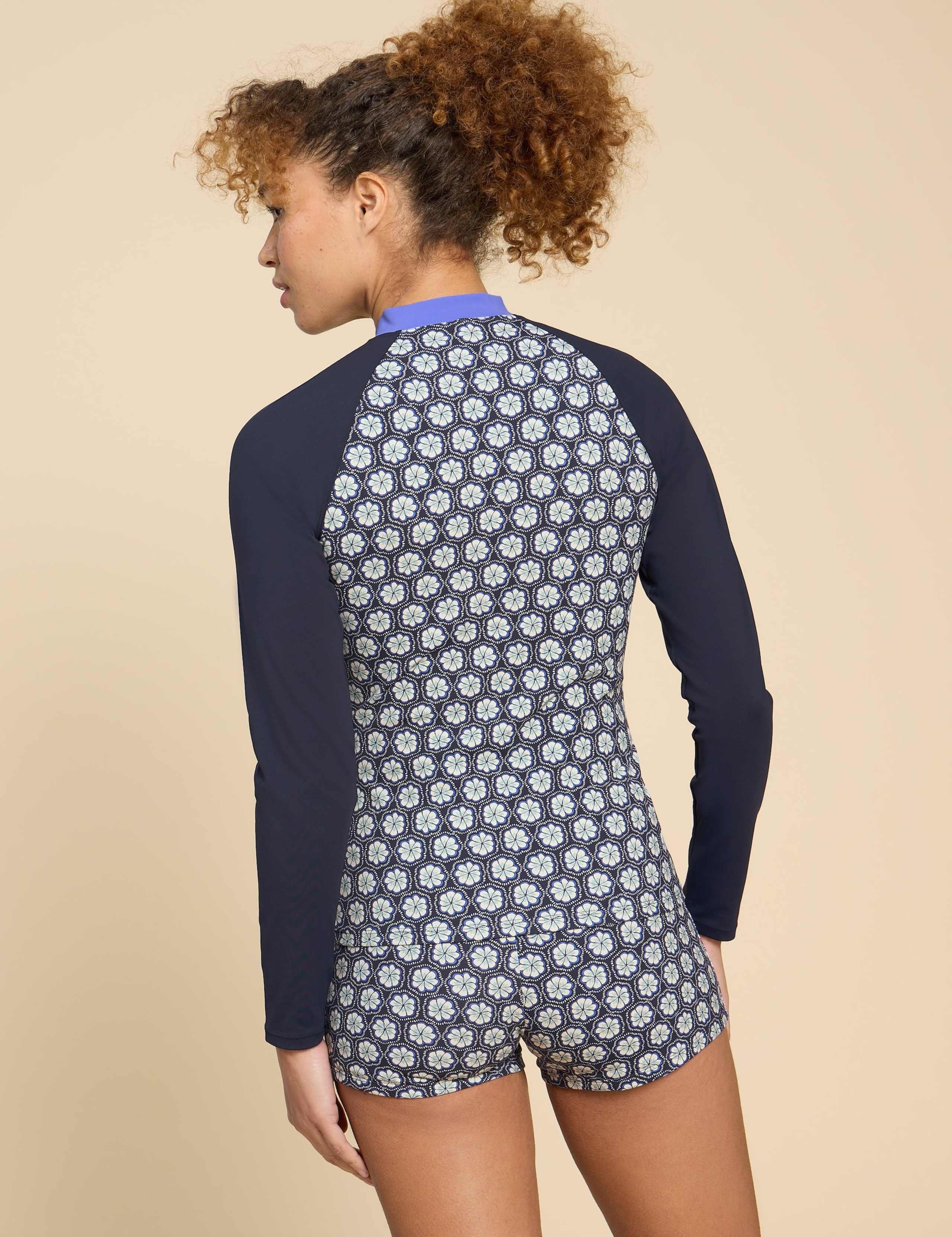 Floral Zip Up Rash Vest 3 of 6