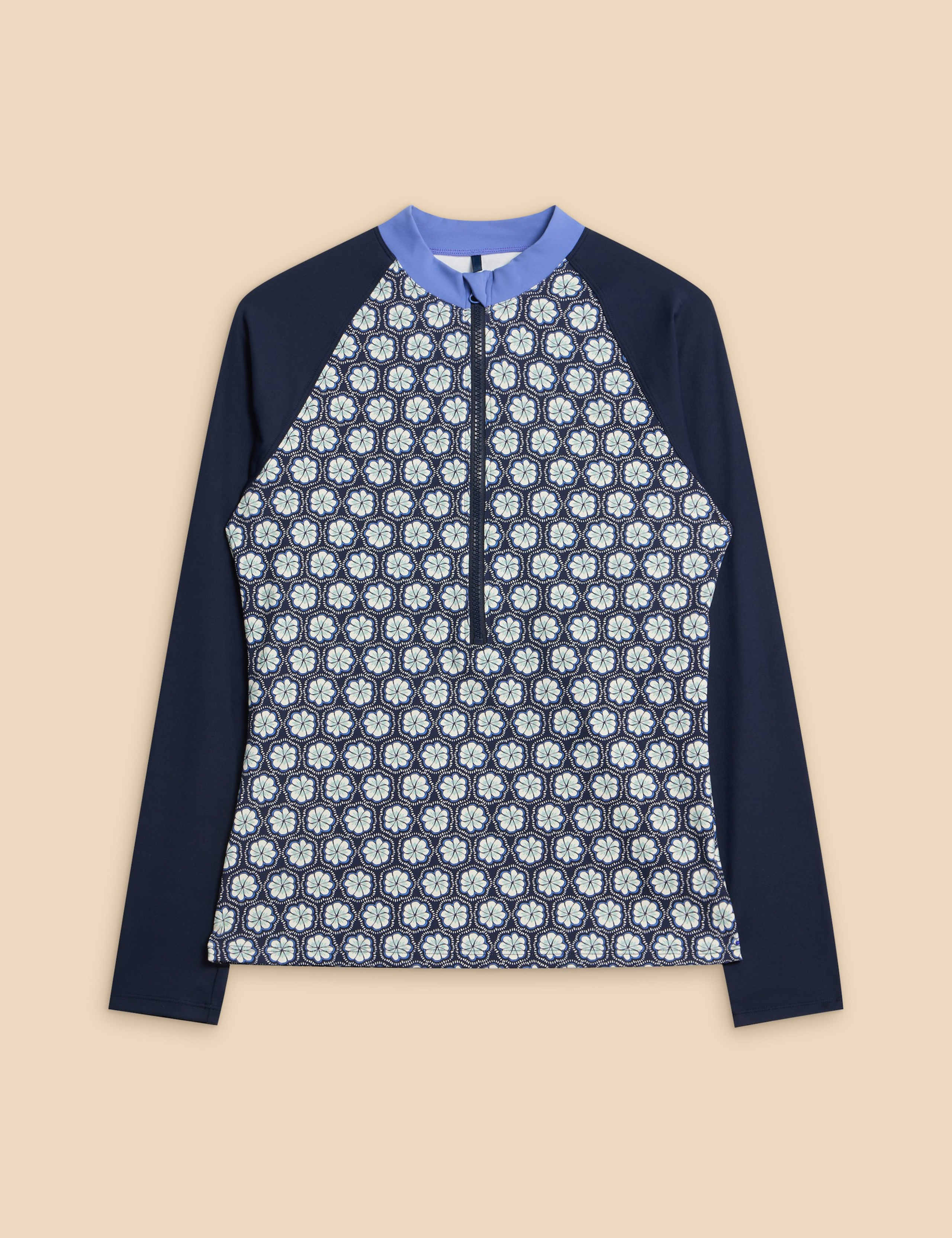 Floral Zip Up Rash Vest 2 of 6