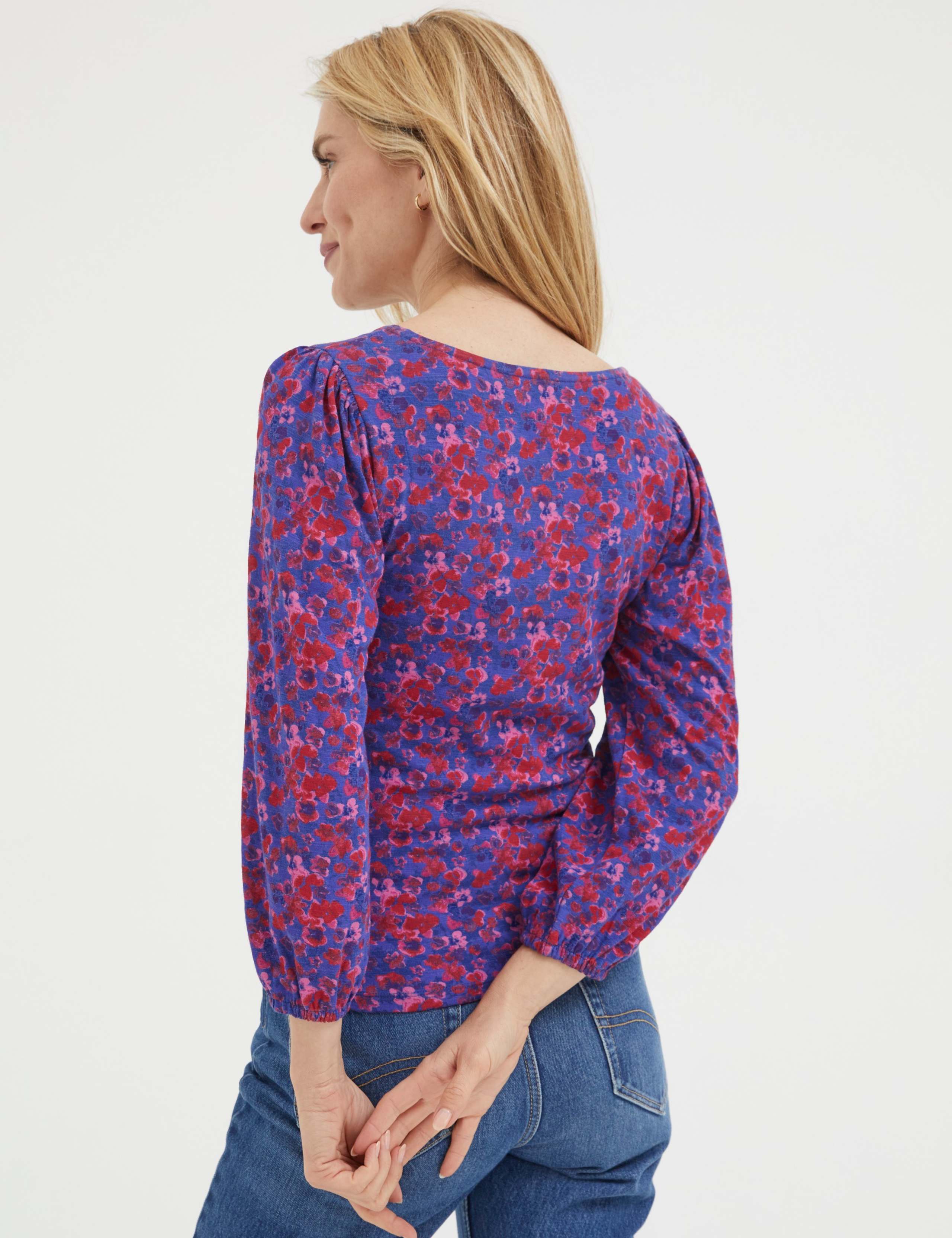 Cotton Modal Blend Floral Top 3 of 4