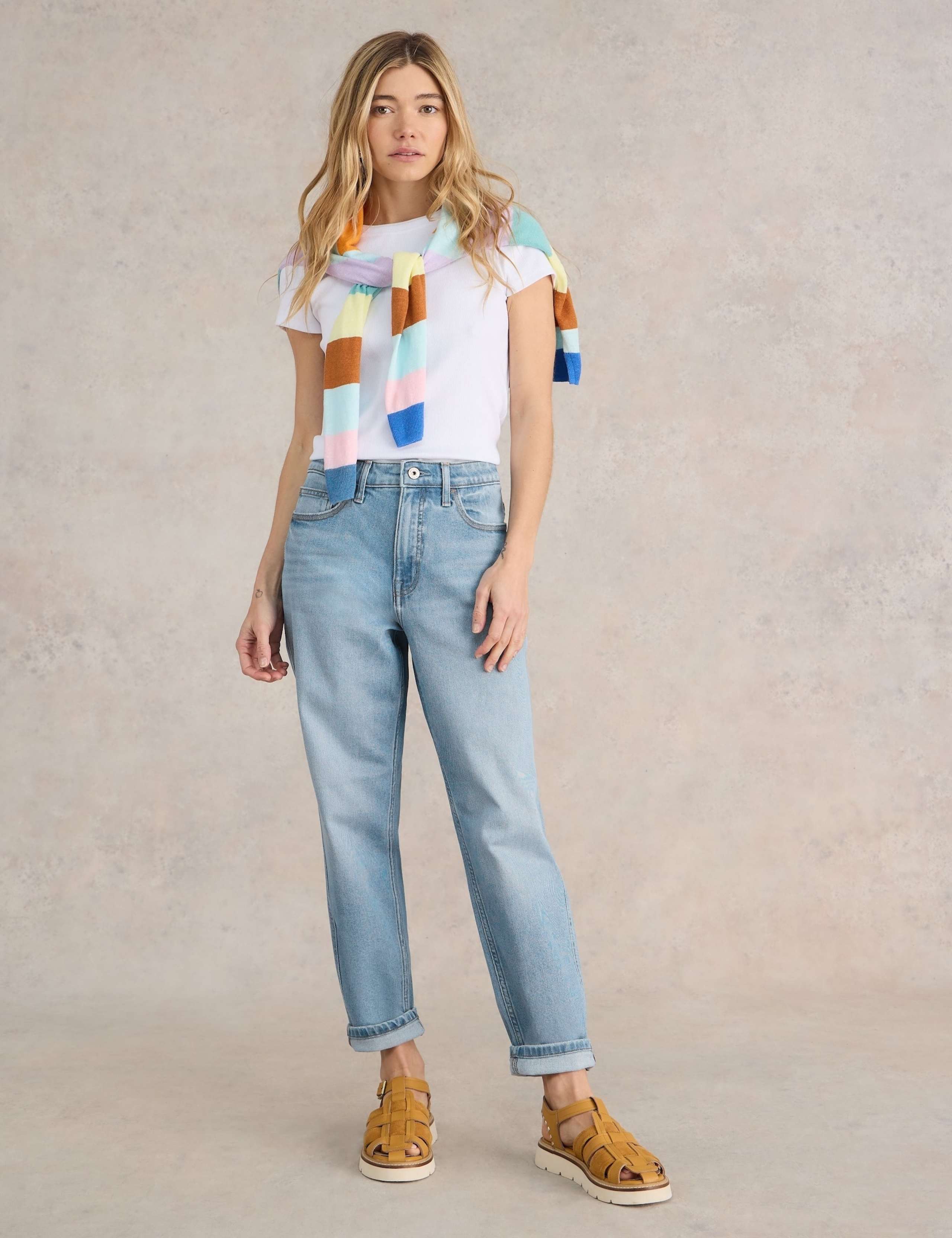 Freya Mid Rise Straight Leg Jeans 1 of 6