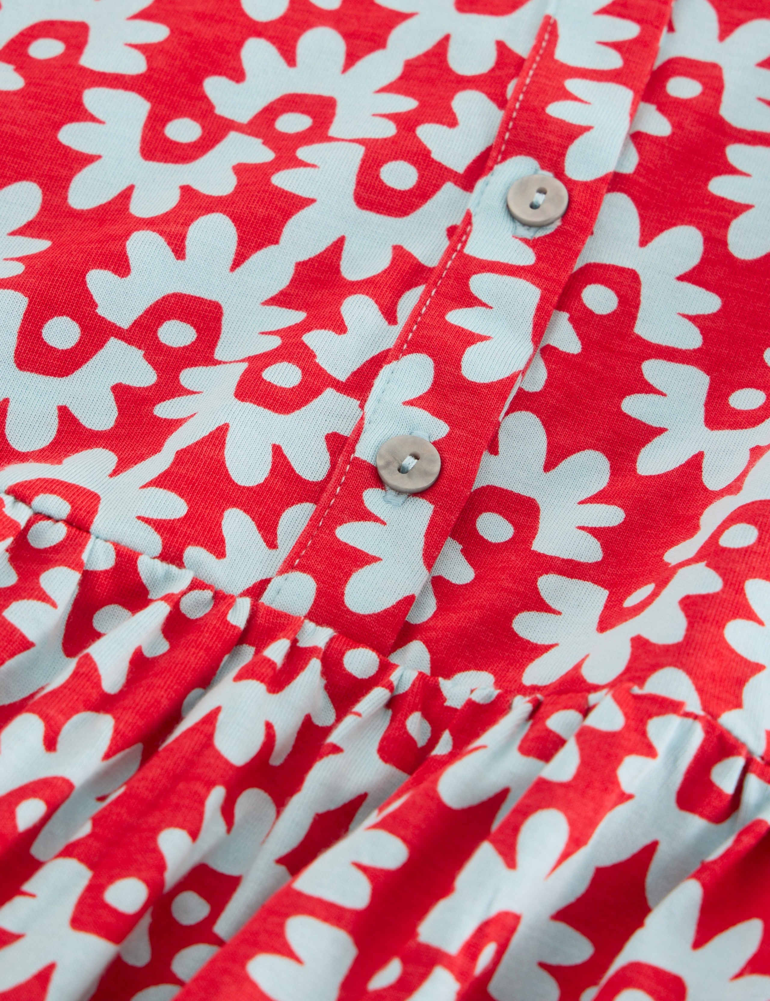 Cotton Blend Floral Shirt Dress 3 of 5