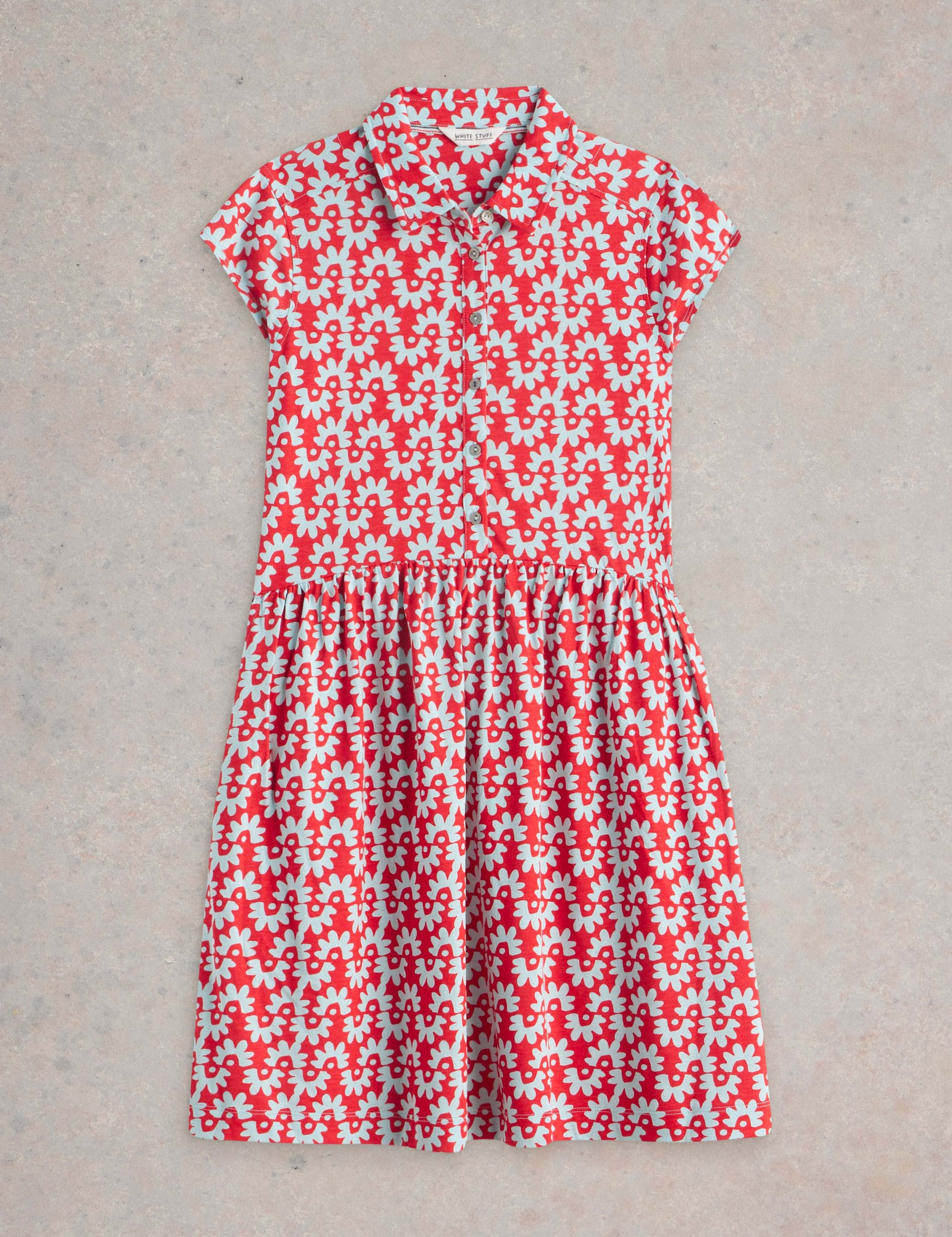 Cotton Blend Floral Shirt Dress 2 of 5