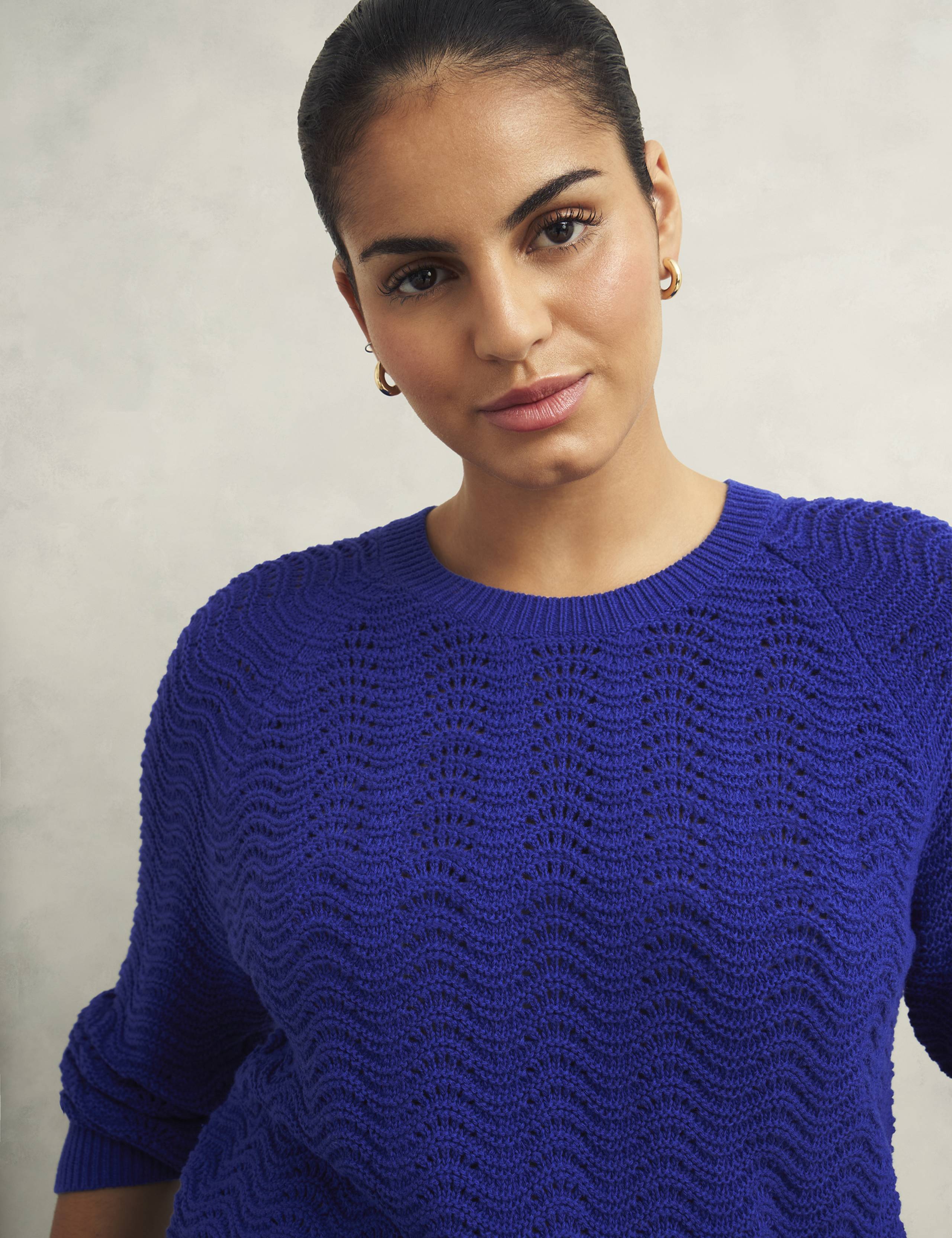 Pure Cotton Textured Jumper 5 of 7