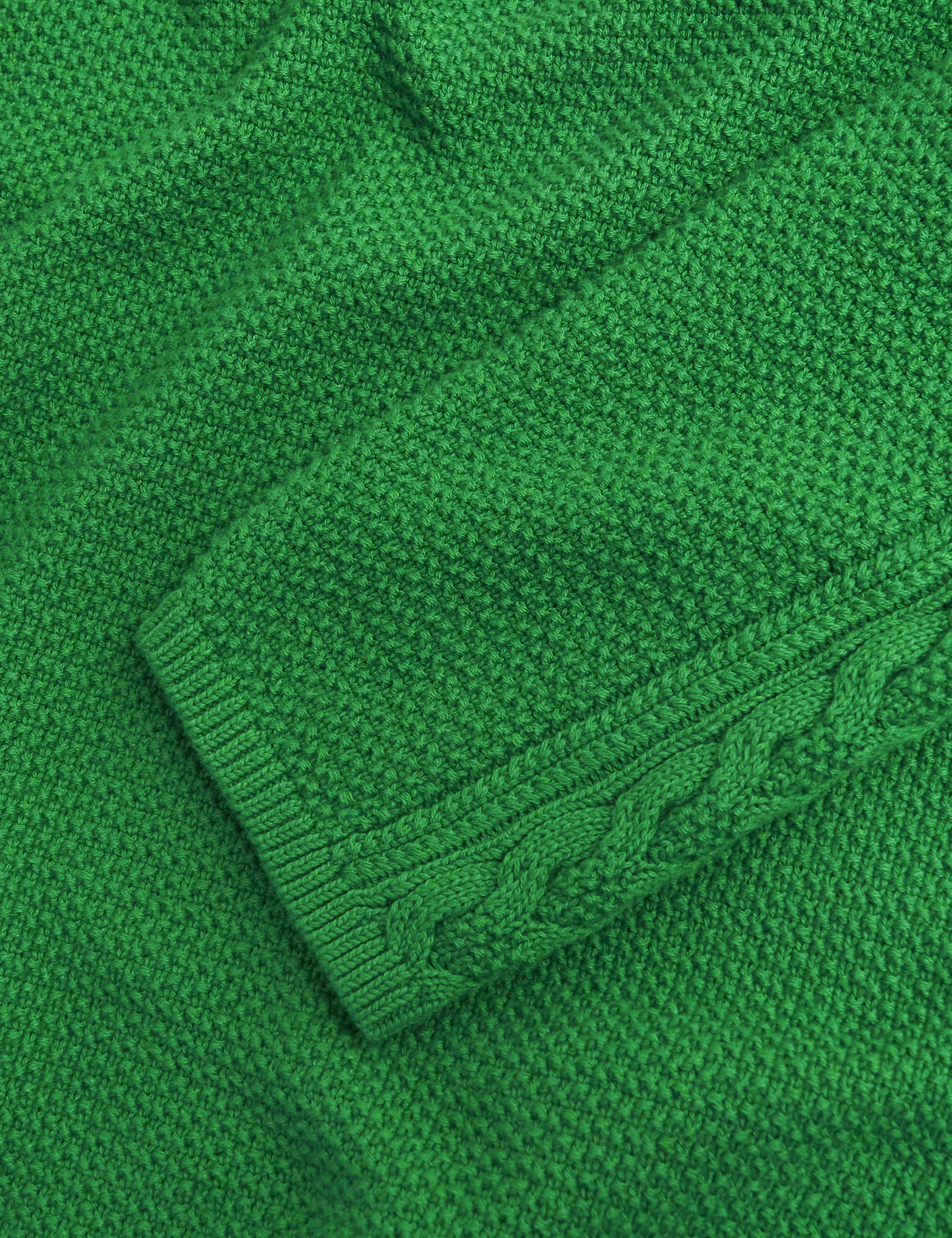 Pure Cotton Textured Roll Neck Jumper 6 of 6