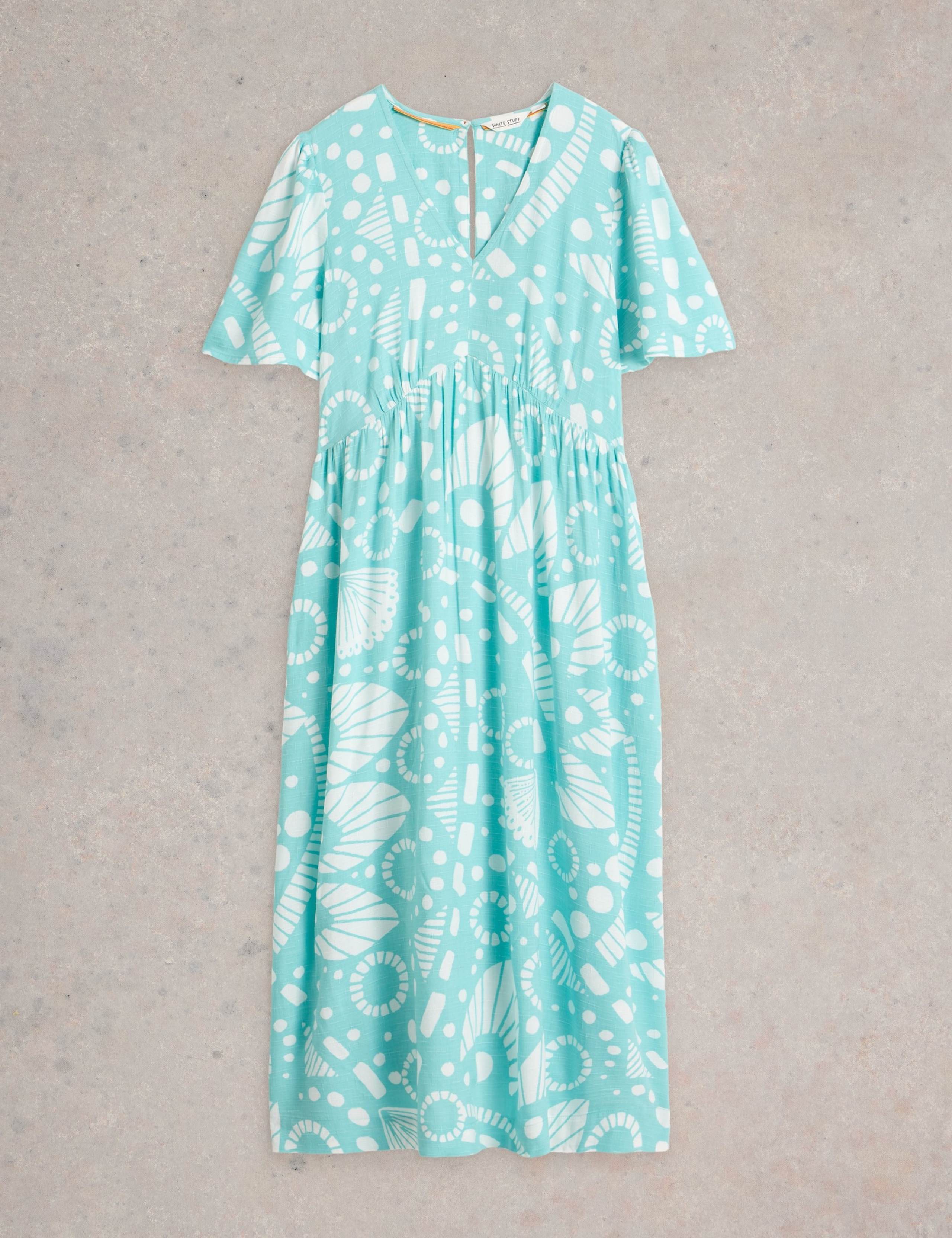 Printed V-Neck Midi Tea Dress 2 of 6