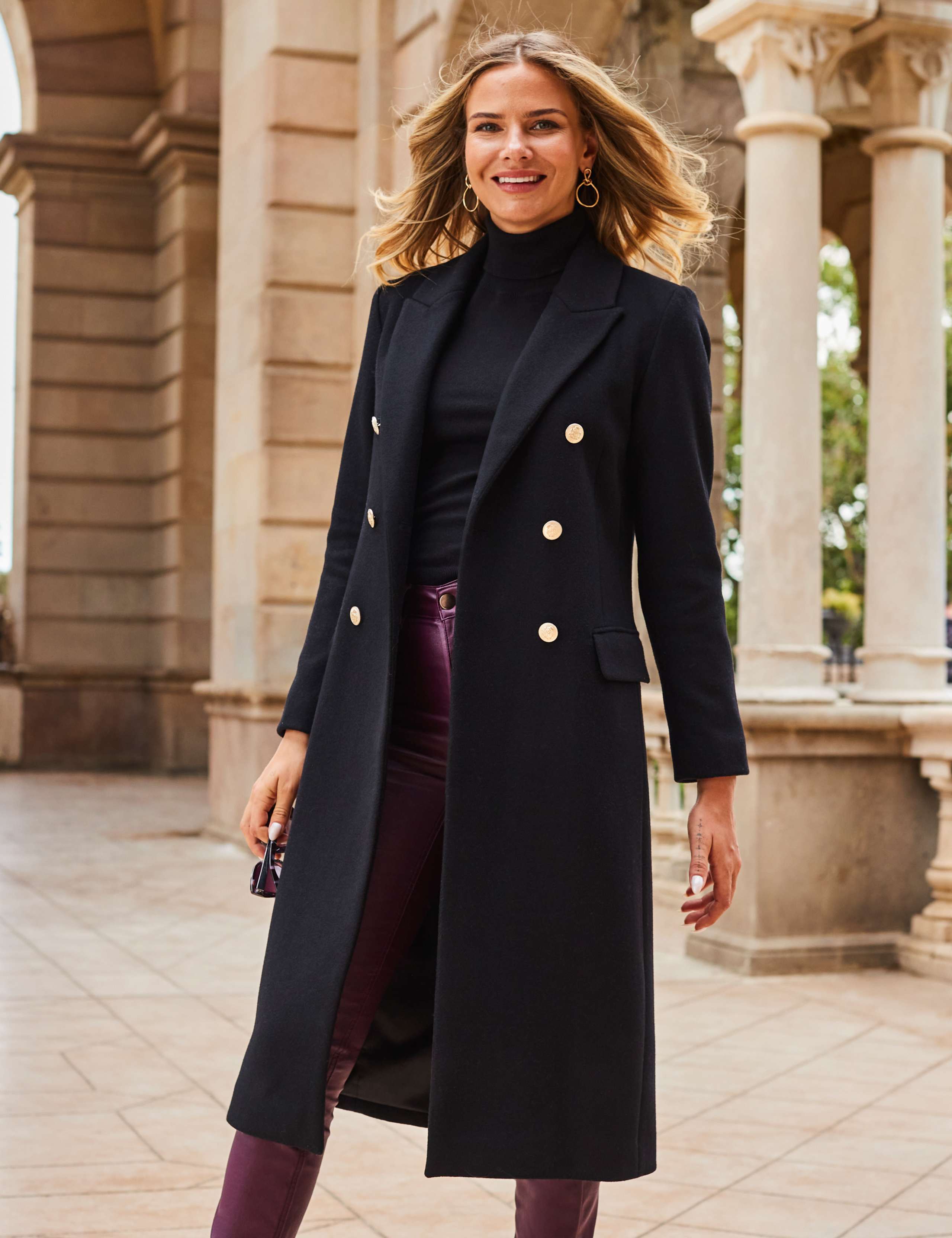Wool Blend Tailored Longline Coat 5 of 6