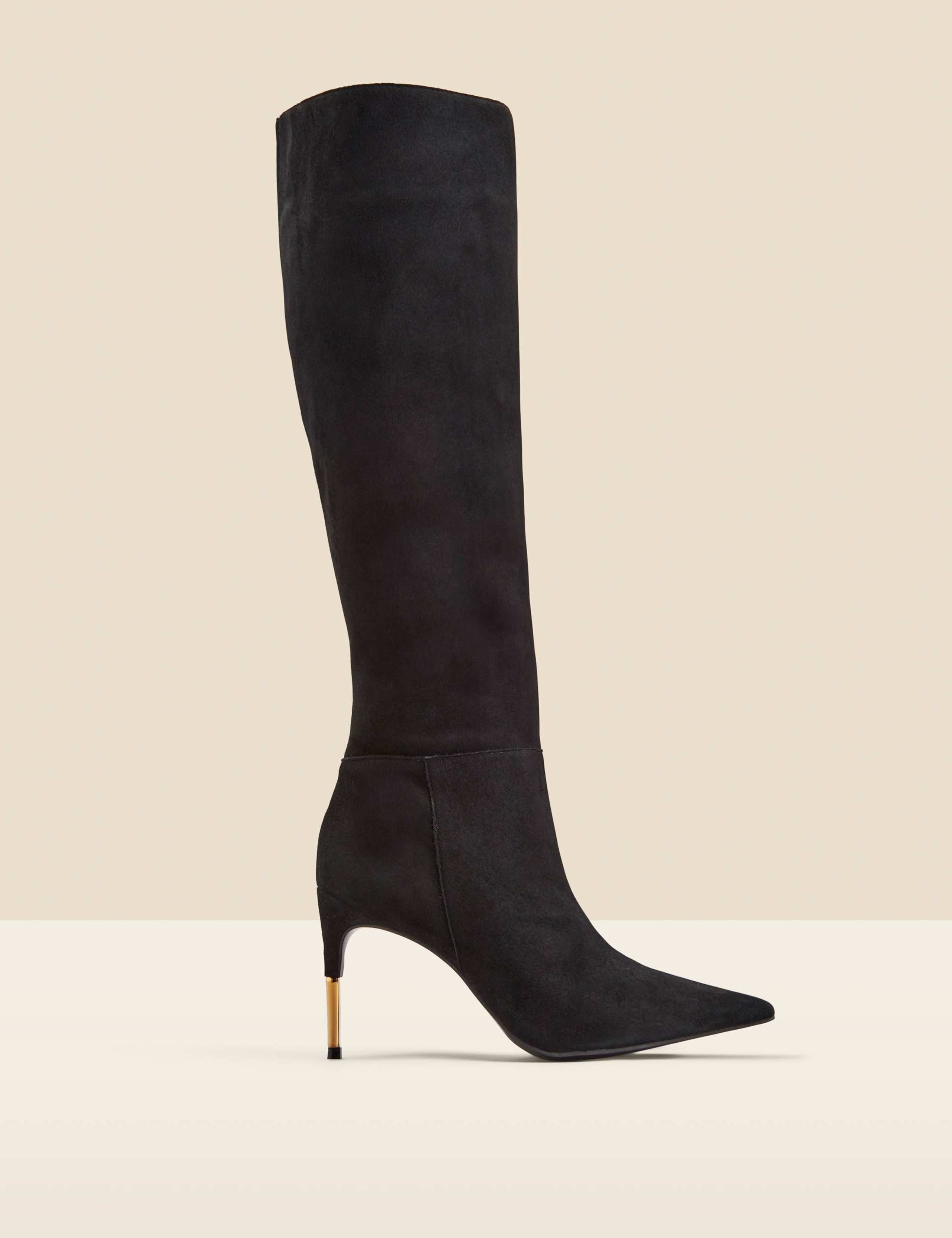 Suede Stiletto Heel Knee High Boots 2 of 5