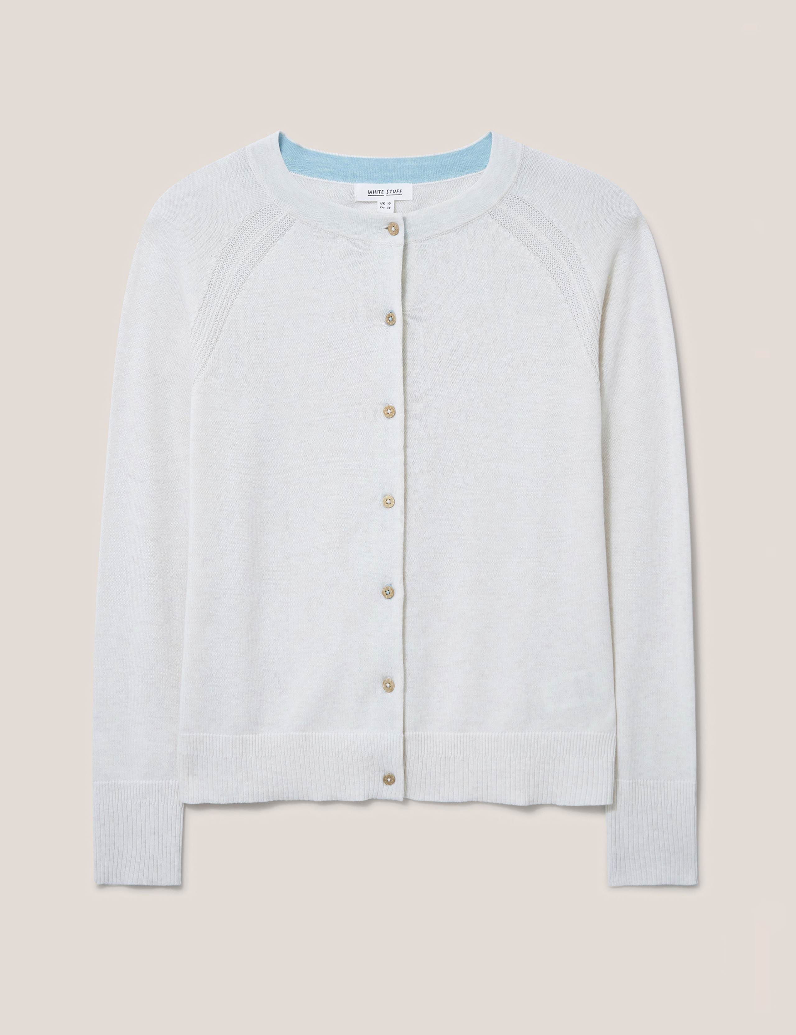 Pure Cotton Crew Neck Cardigan 2 of 5