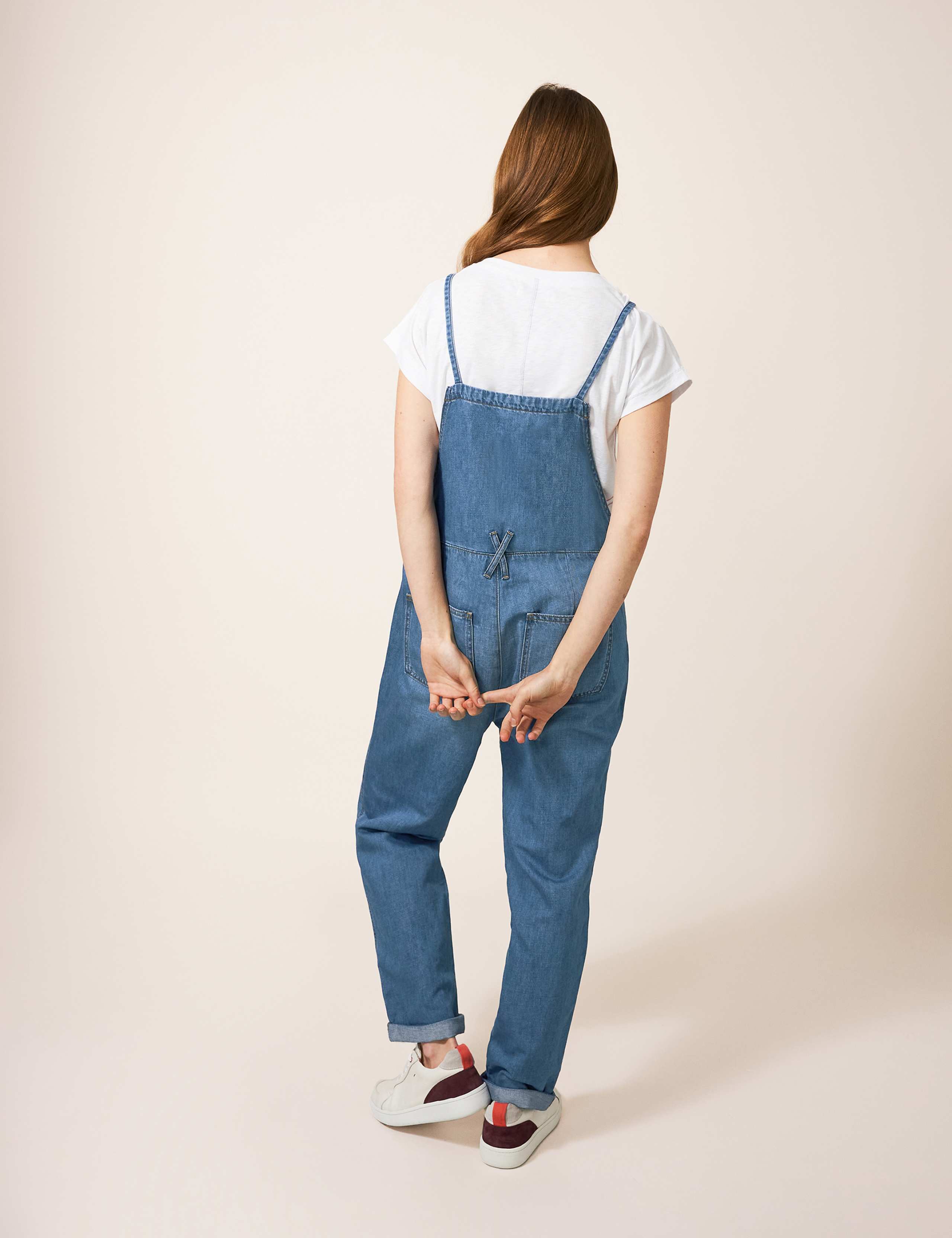 Denim Button Front Dungarees 5 of 5
