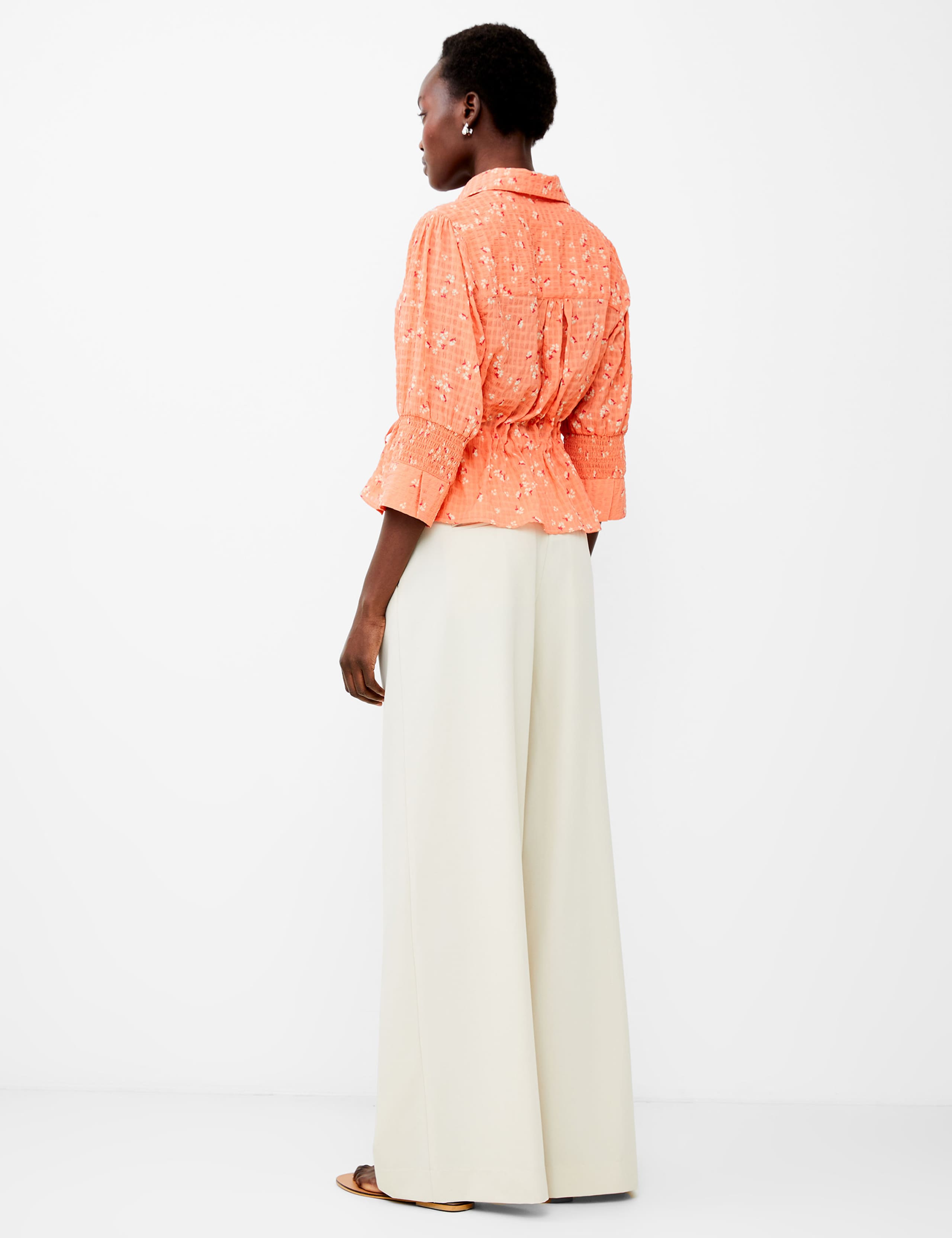 Floral Tie Front Collared Shirt 4 of 4