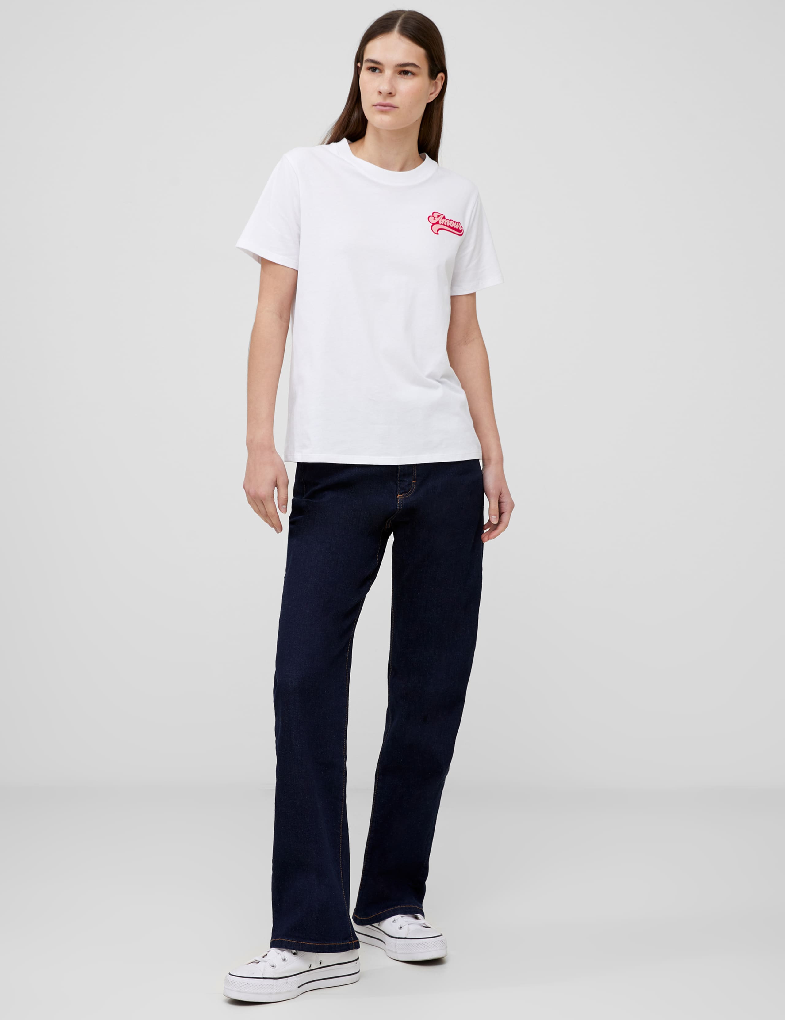 Pure Cotton 'Amour' Slogan T-Shirt 3 of 4