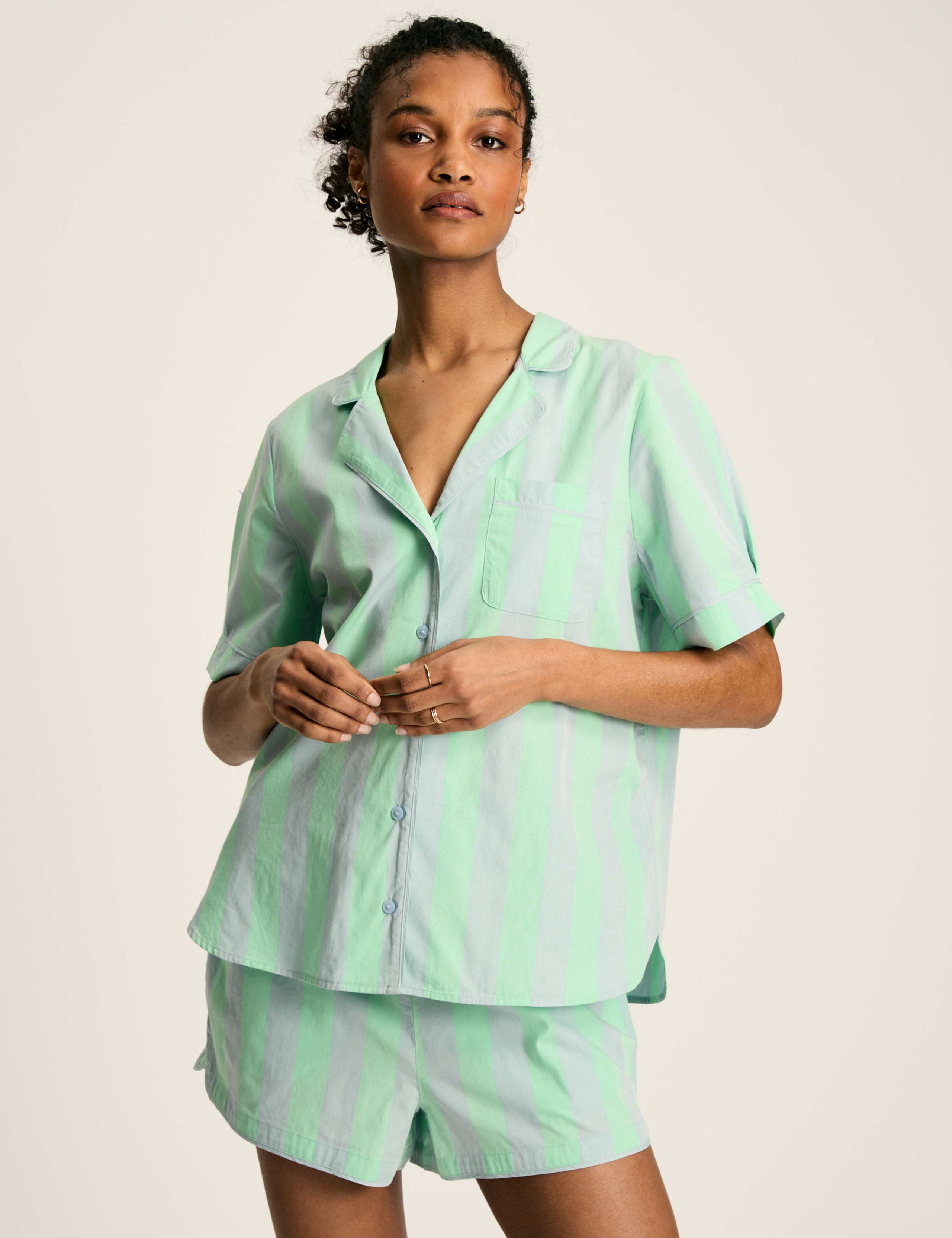 Pure Cotton Striped Pyjama Set 3 of 7