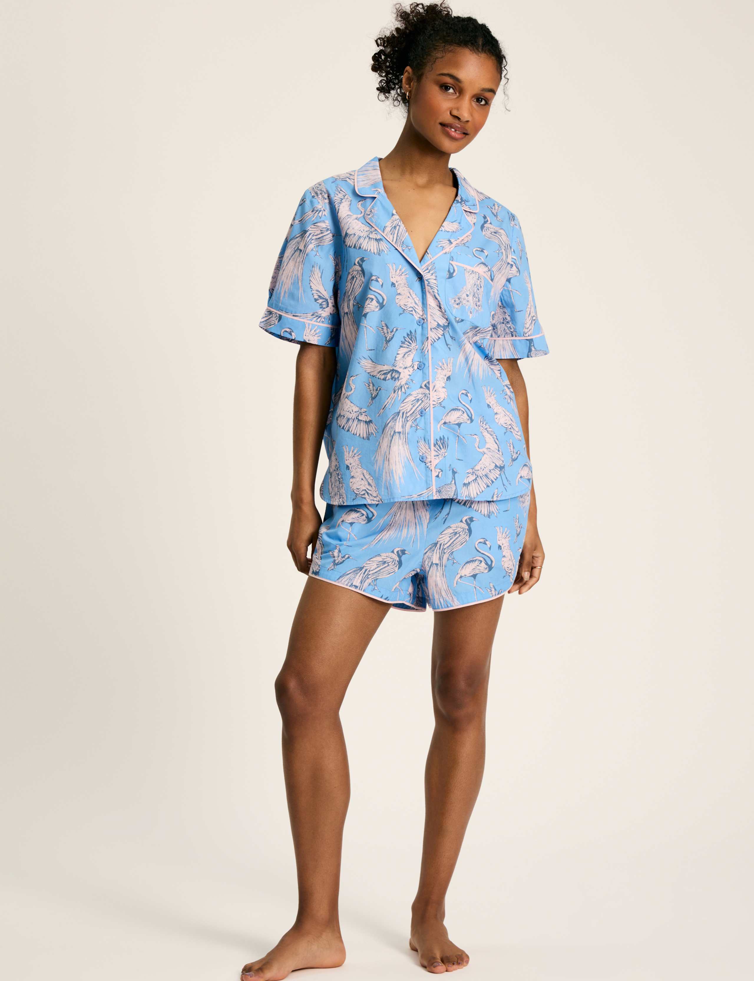 Pure Cotton Bird Print Pyjamas 1 of 6