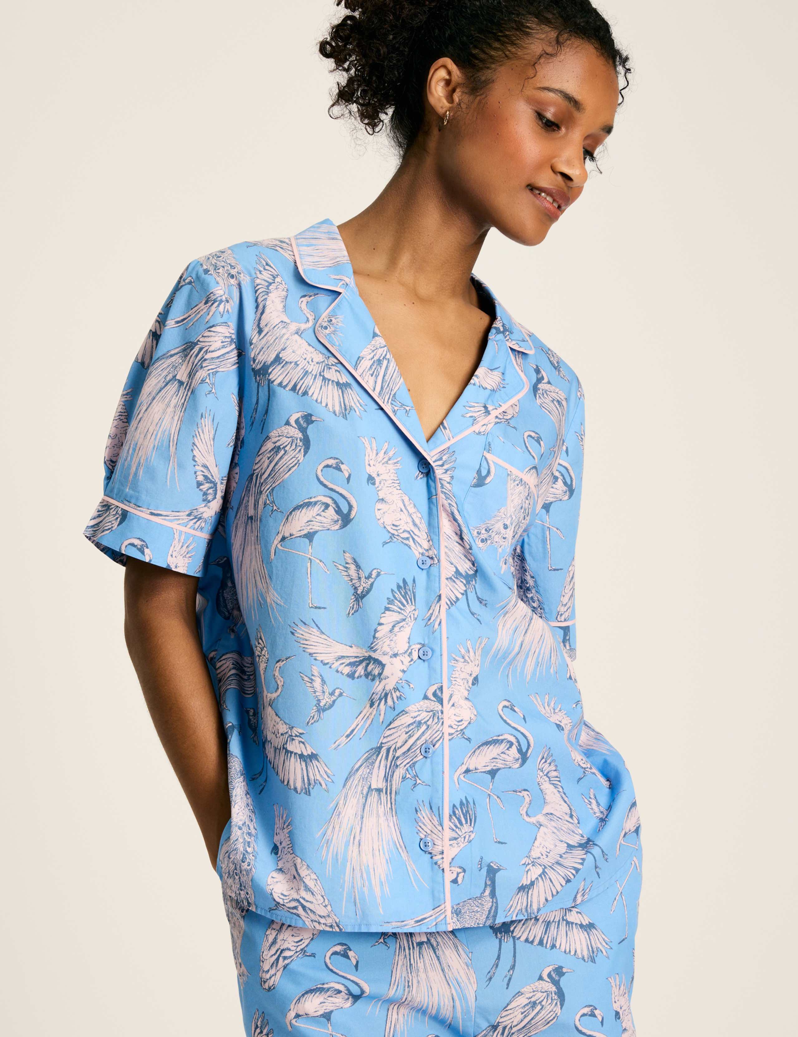 Pure Cotton Bird Print Pyjamas 4 of 6