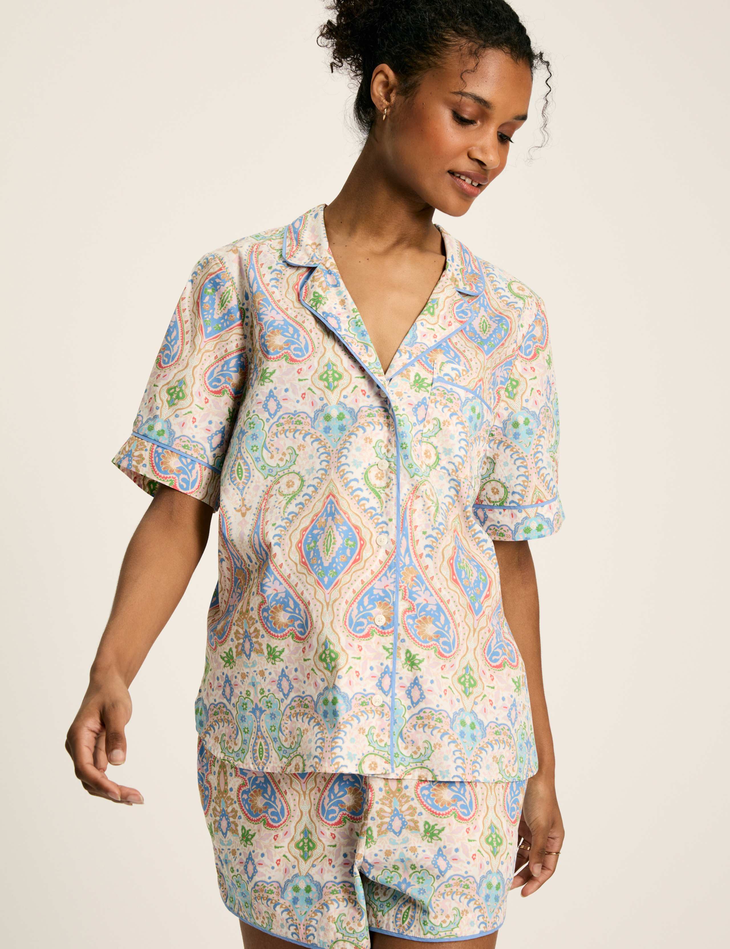 Pure Cotton Paisley Pyjama Set 4 of 7