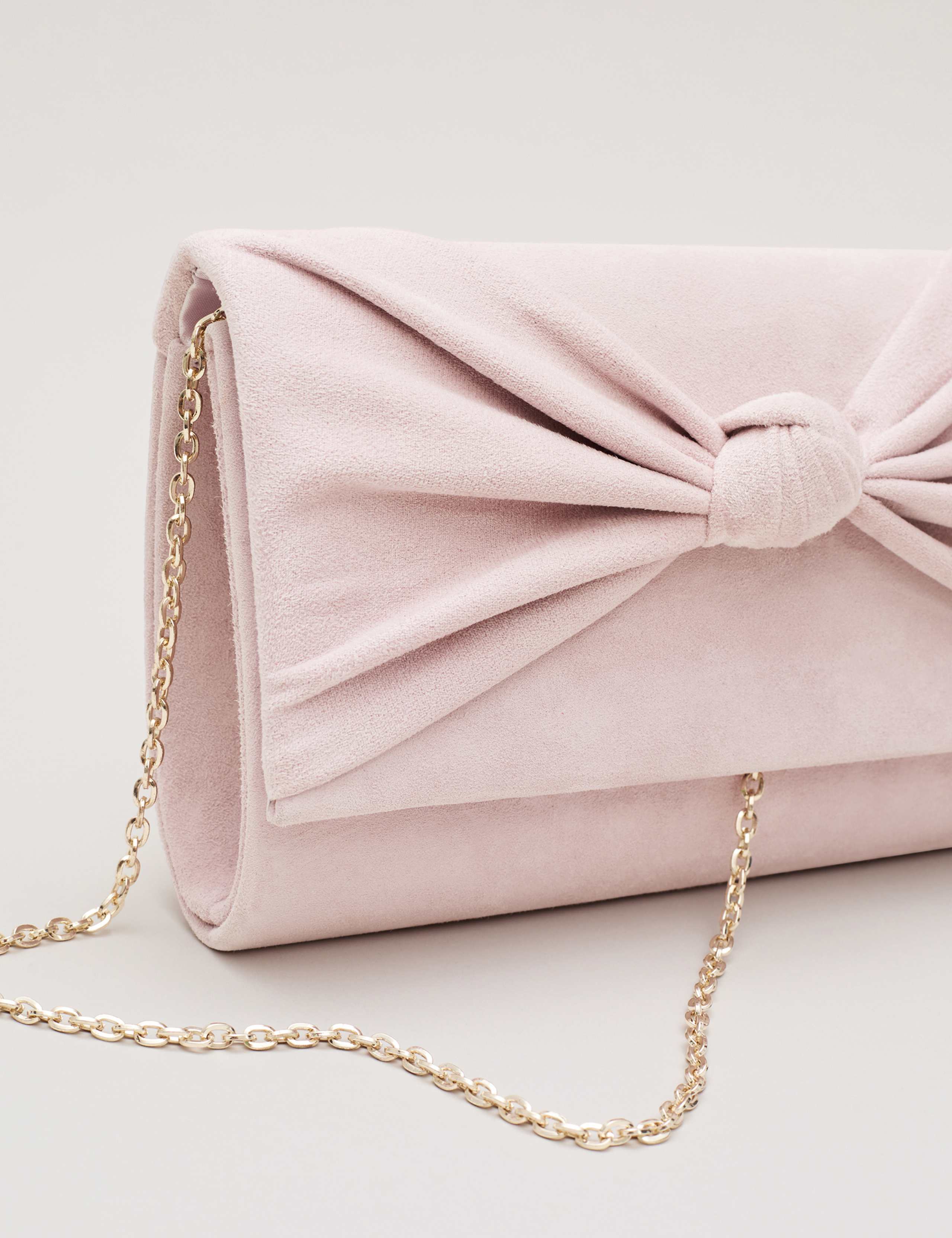 Suede Knot Front Clutch Bag 6 of 8