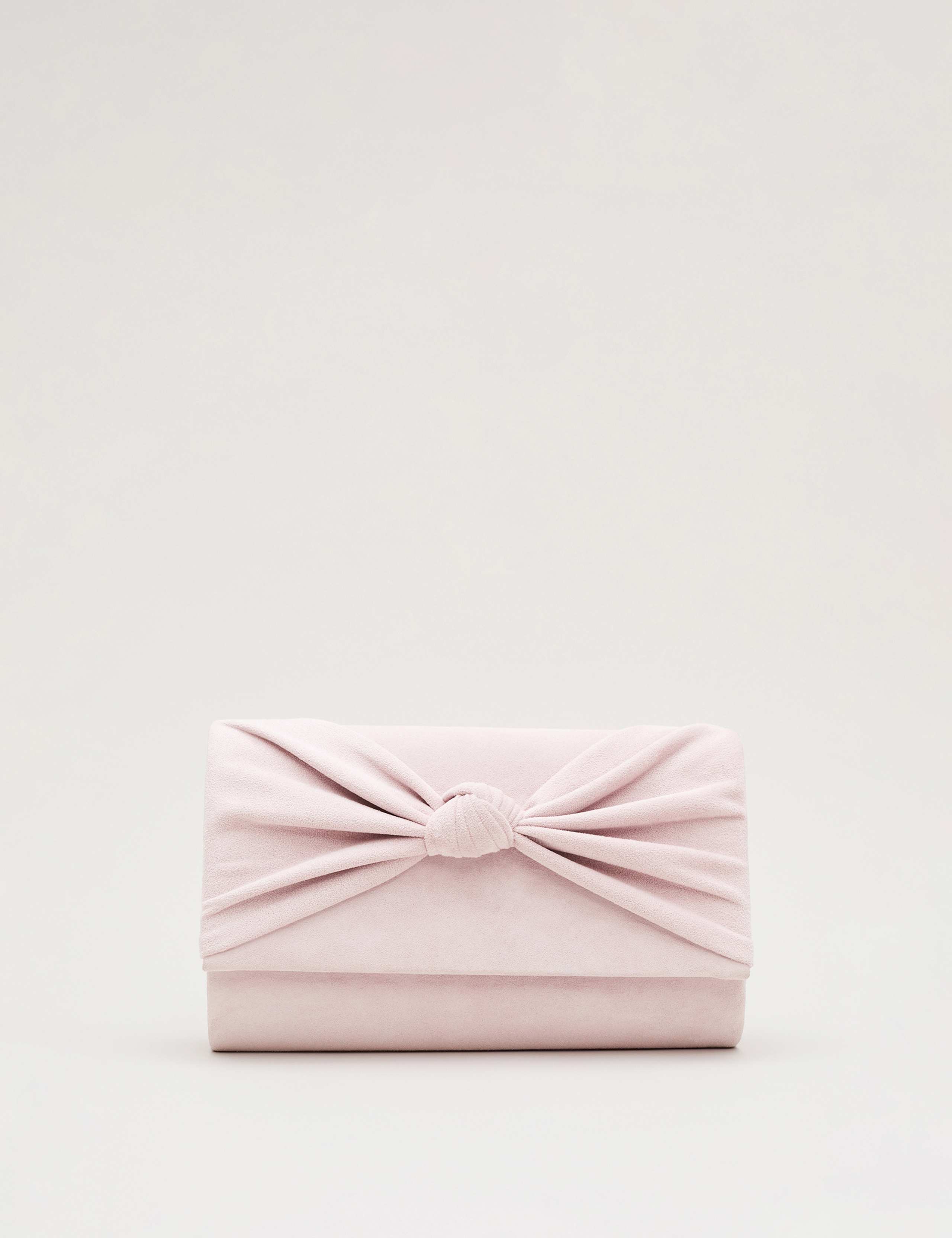 Suede Knot Front Clutch Bag 2 of 8