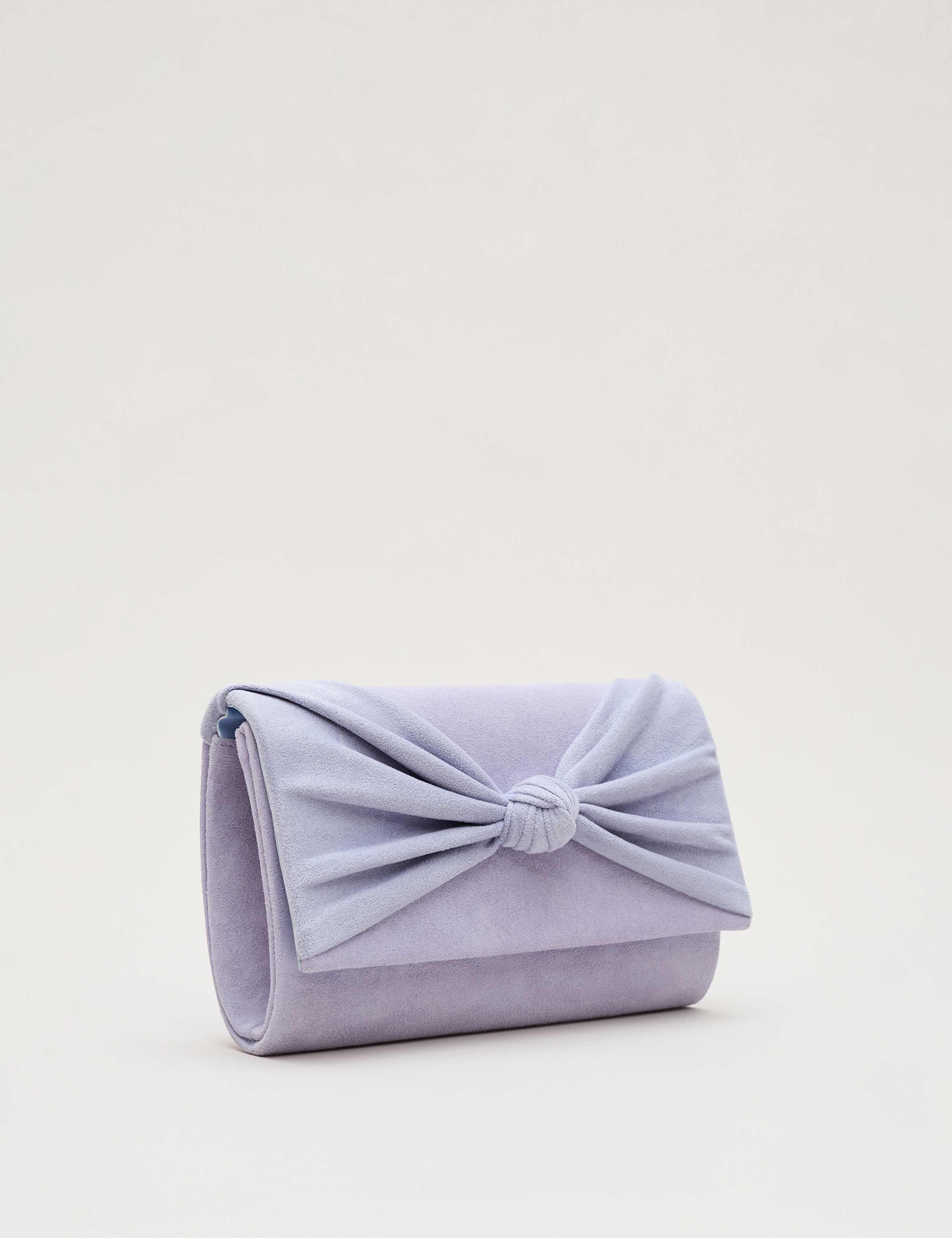 Suede Knot Front Clutch Bag 5 of 8