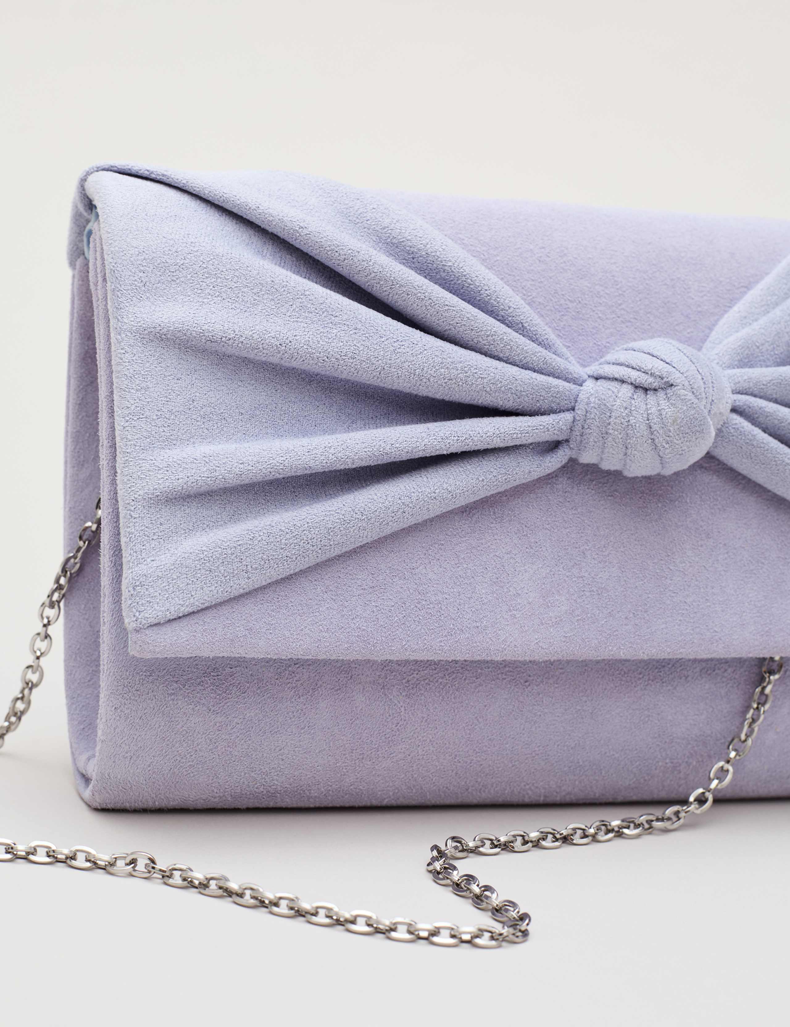 Suede Knot Front Clutch Bag 6 of 8