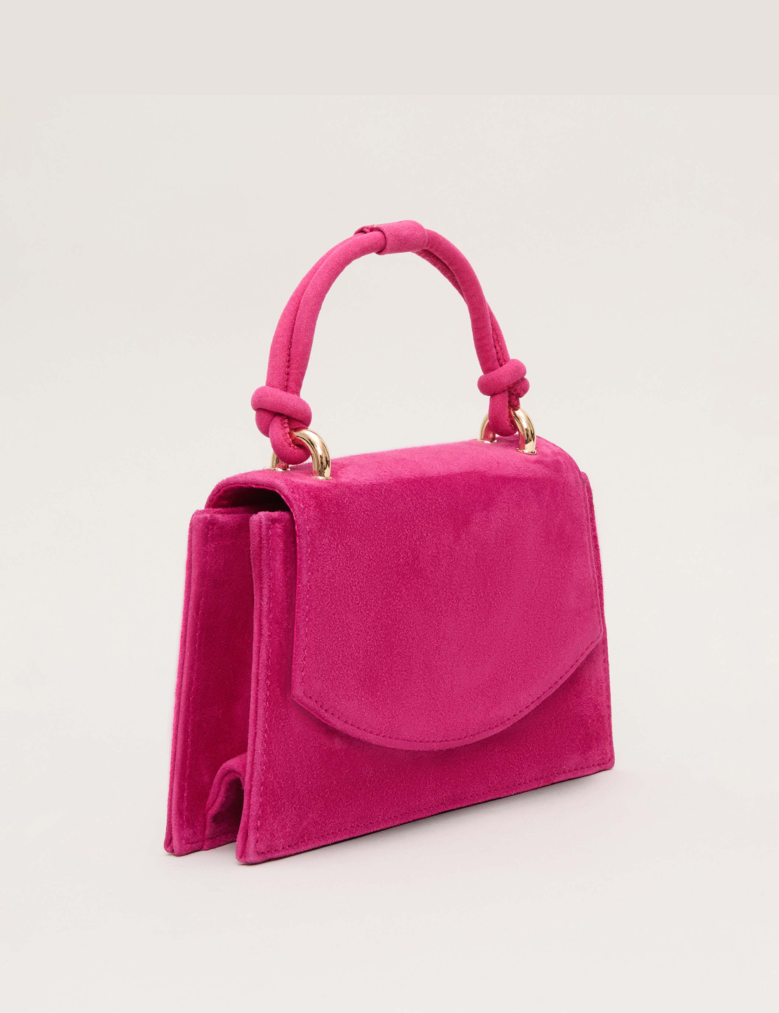 Suede Top Handle Clutch Bag 4 of 6