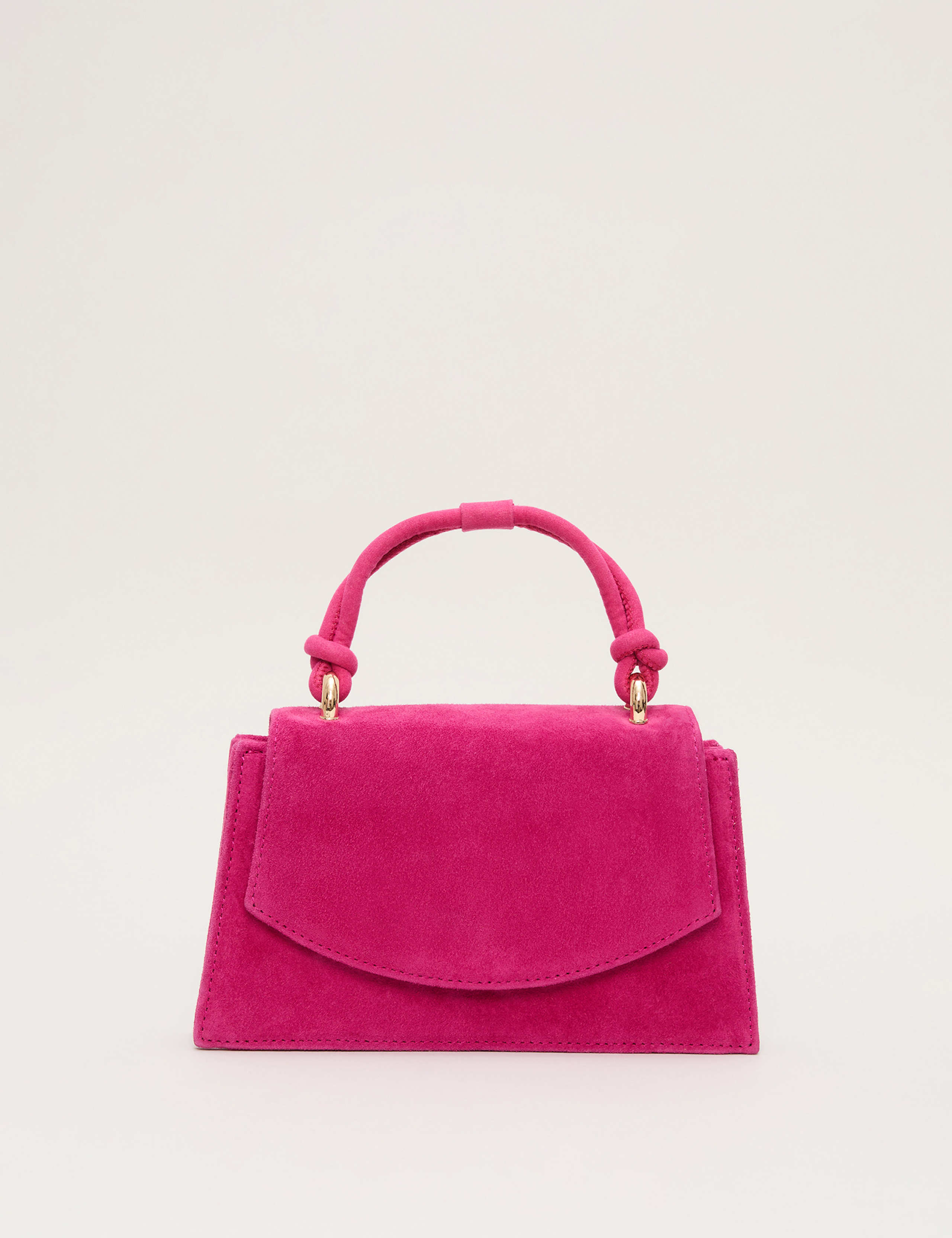 Suede Top Handle Clutch Bag 2 of 6