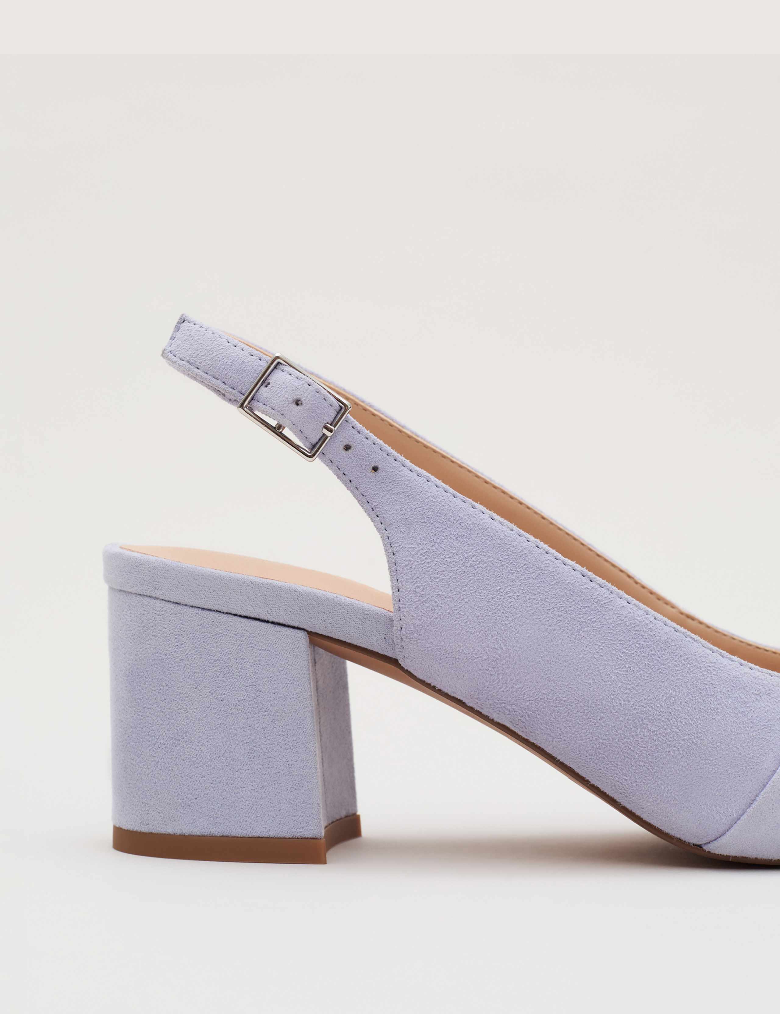 Leather Knot Block Heel Pointed Court Shoes 7 of 9